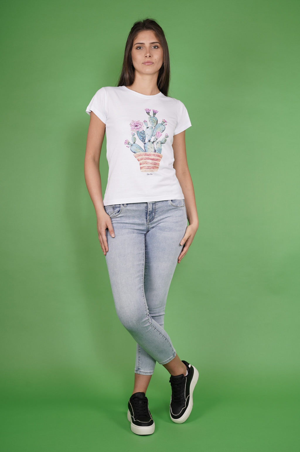 T-shirt TAKE TWO da Donna - bianco DKE9108WHT