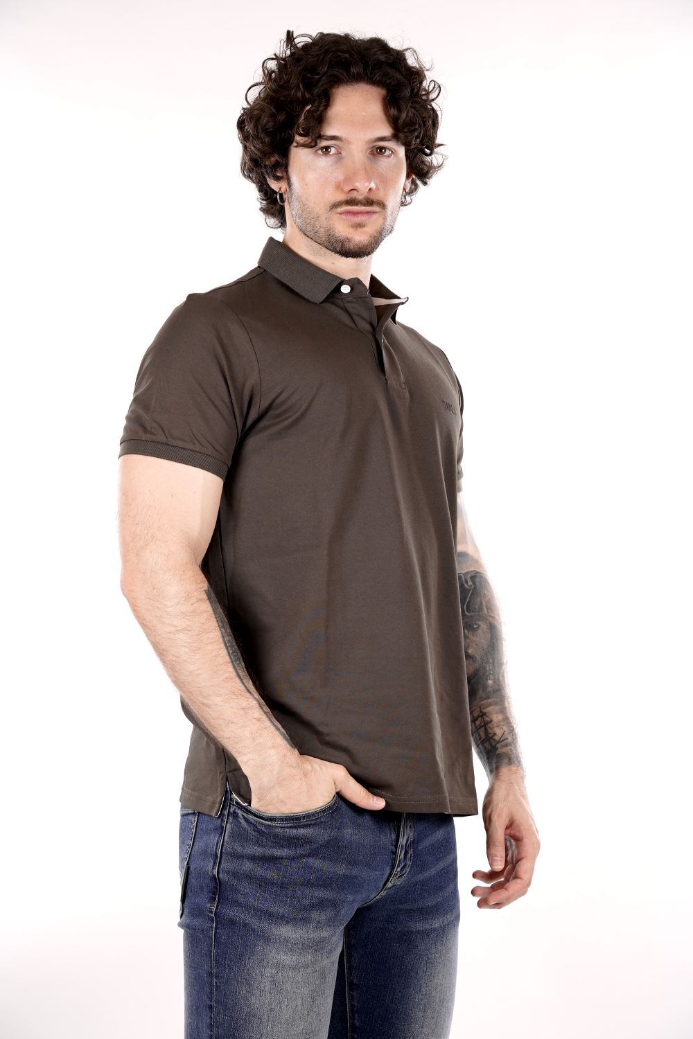 Polo TAKE TWO da Uomo - verde UKE7060MILITARE