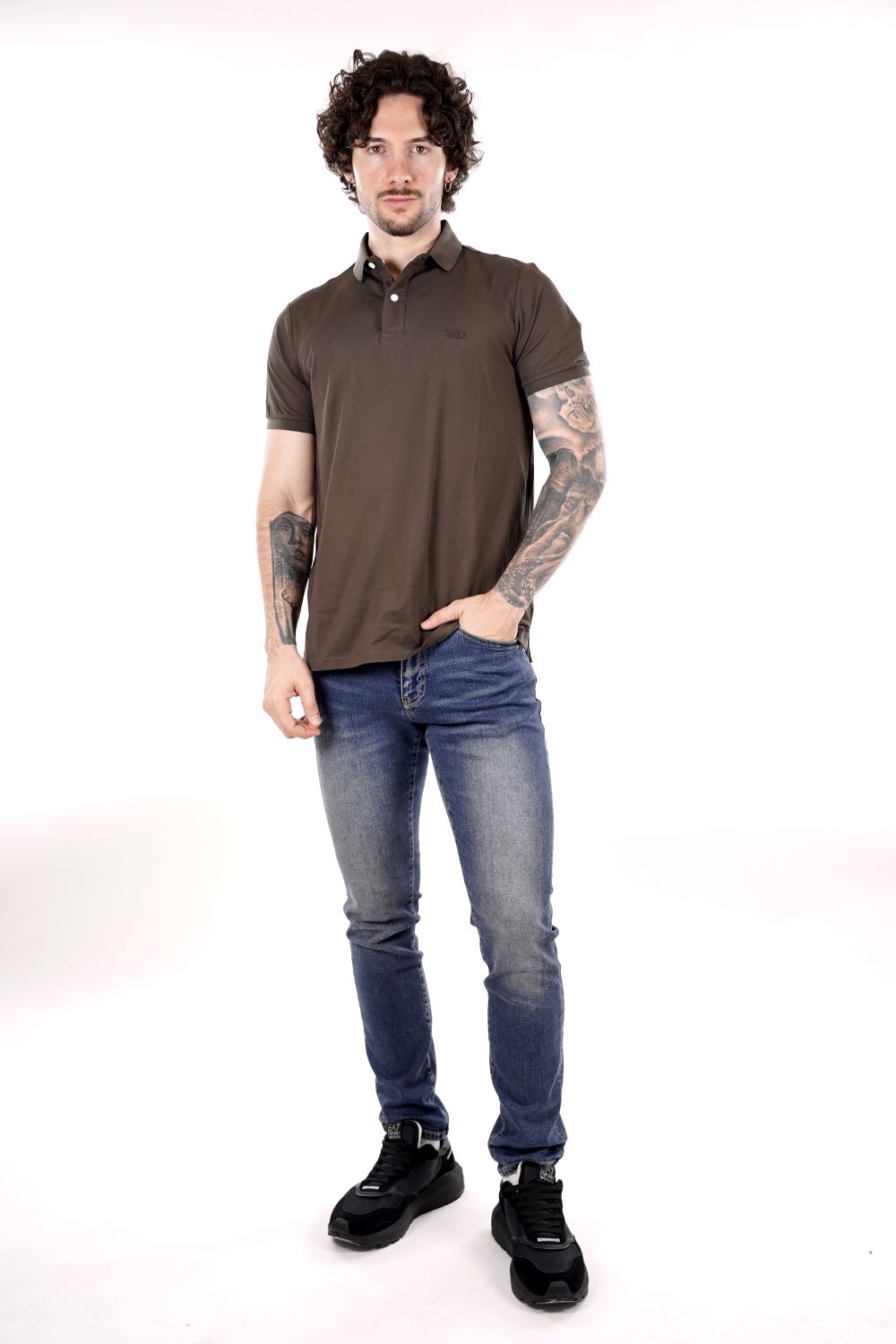 Polo TAKE TWO da Uomo - verde UKE7060MILITARE