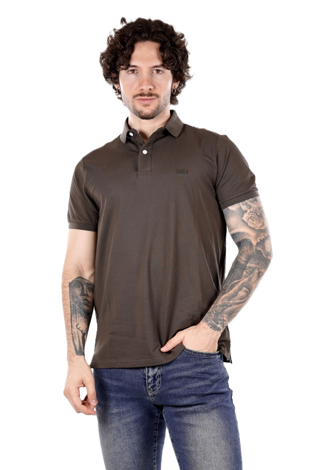 Polo TAKE TWO da Uomo - verde UKE7060MILITARE