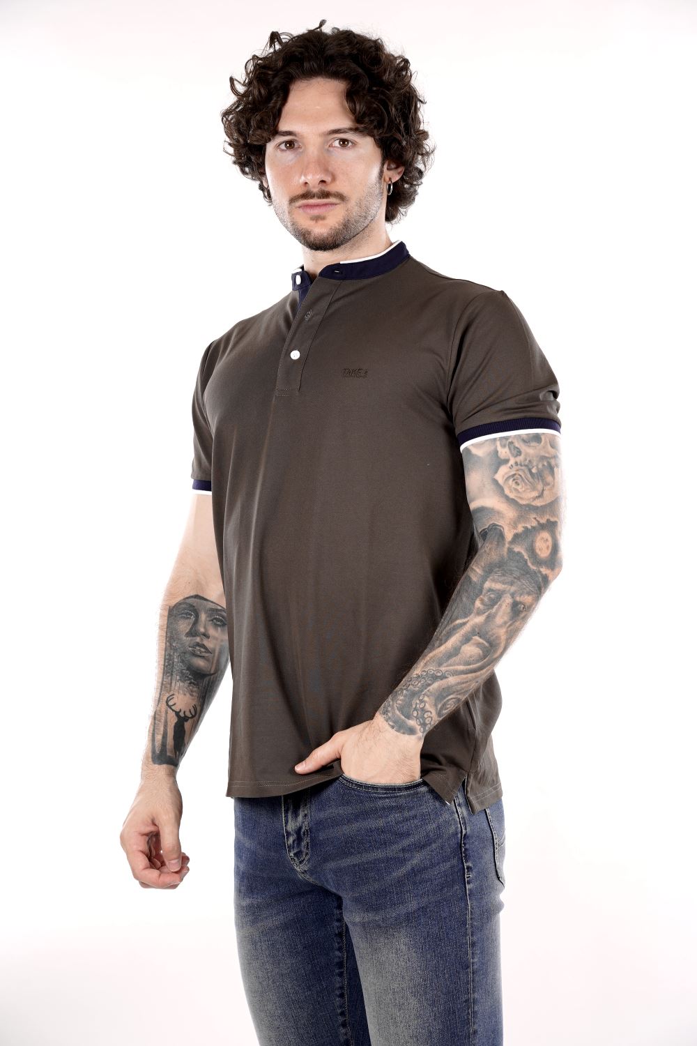 Polo TAKE TWO da Uomo - verde UKE7063MILITARE