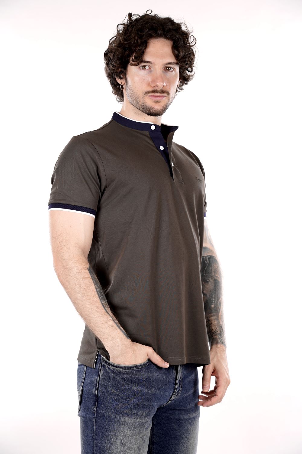 Polo TAKE TWO da Uomo - verde UKE7063MILITARE