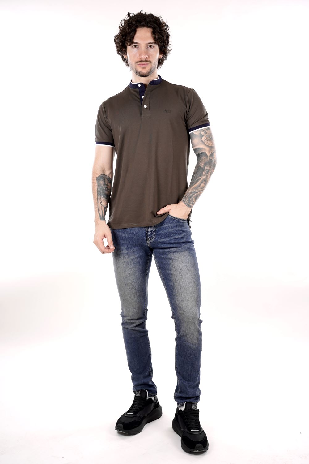 Polo TAKE TWO da Uomo - verde UKE7063MILITARE