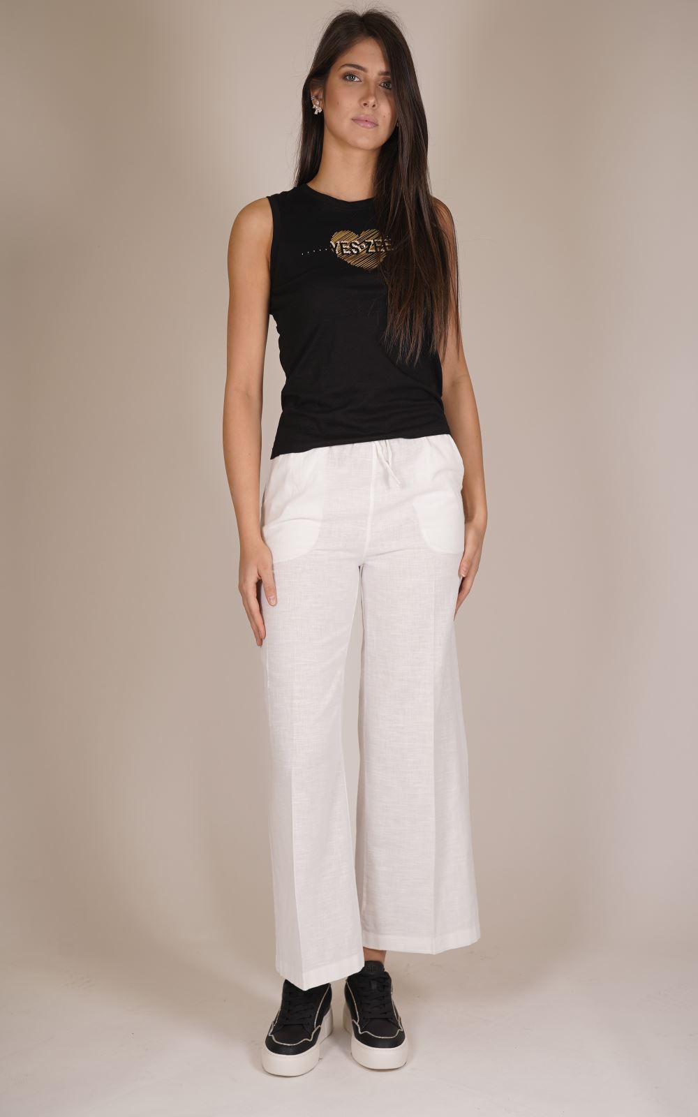 Pantalone YES-ZEE da Donna - bianco P398J200101