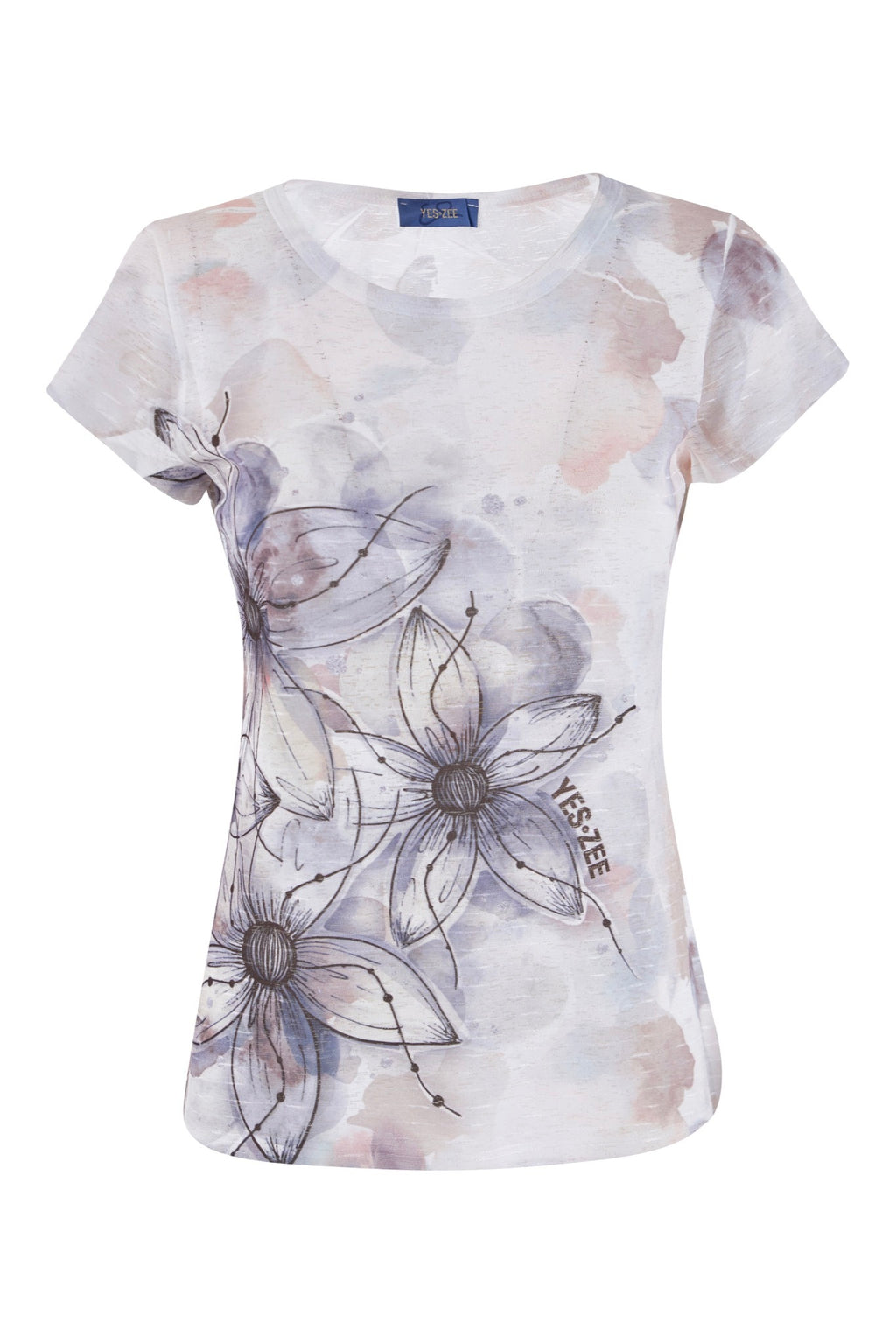 T-shirt YES-ZEE da Donna - beige T236Y3022222