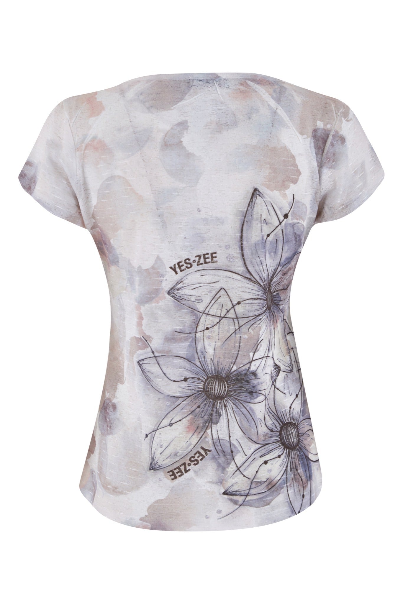T-shirt YES-ZEE da Donna - beige T236Y3022222