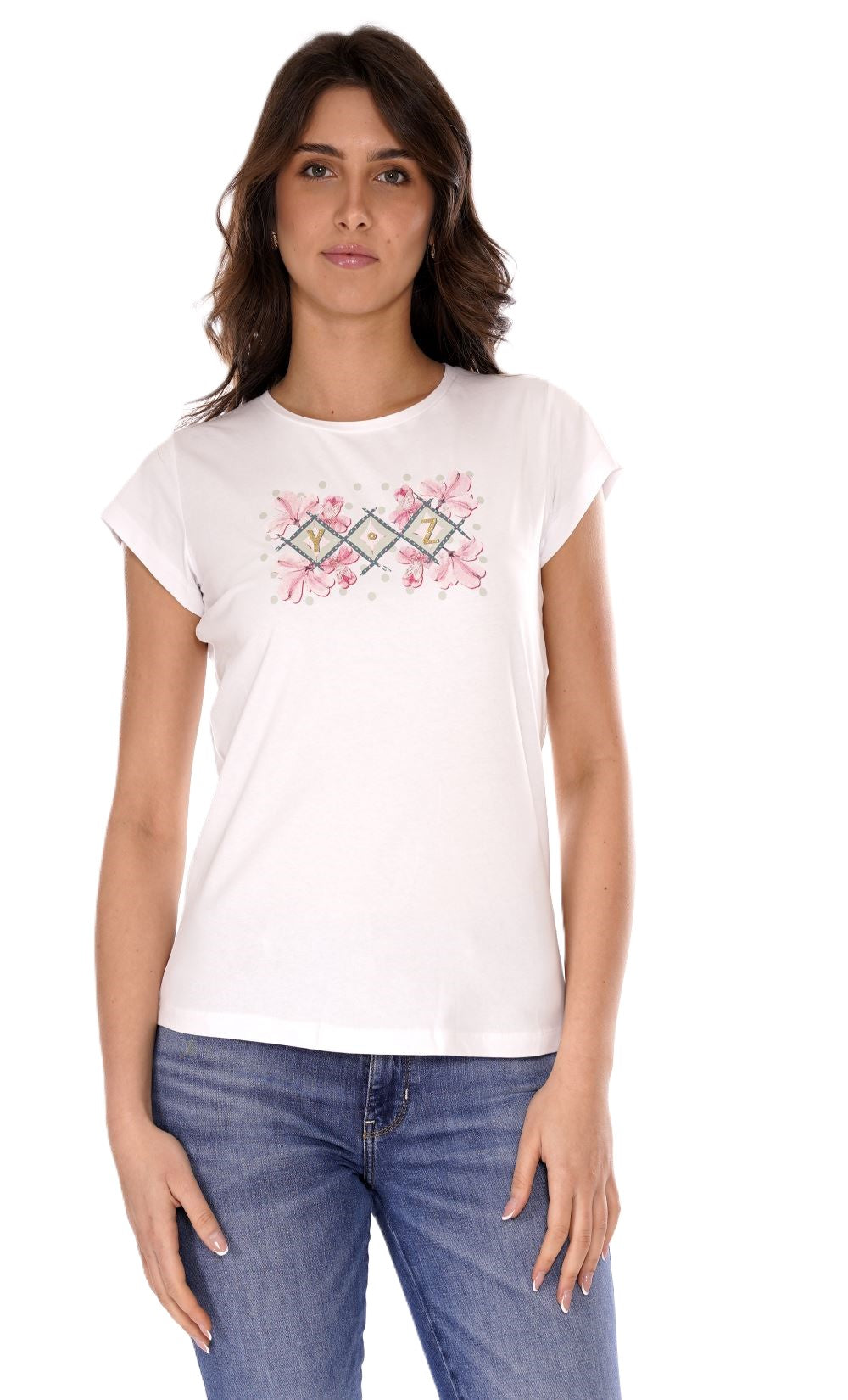 T-shirt YES-ZEE da Donna - bianco T257S701101