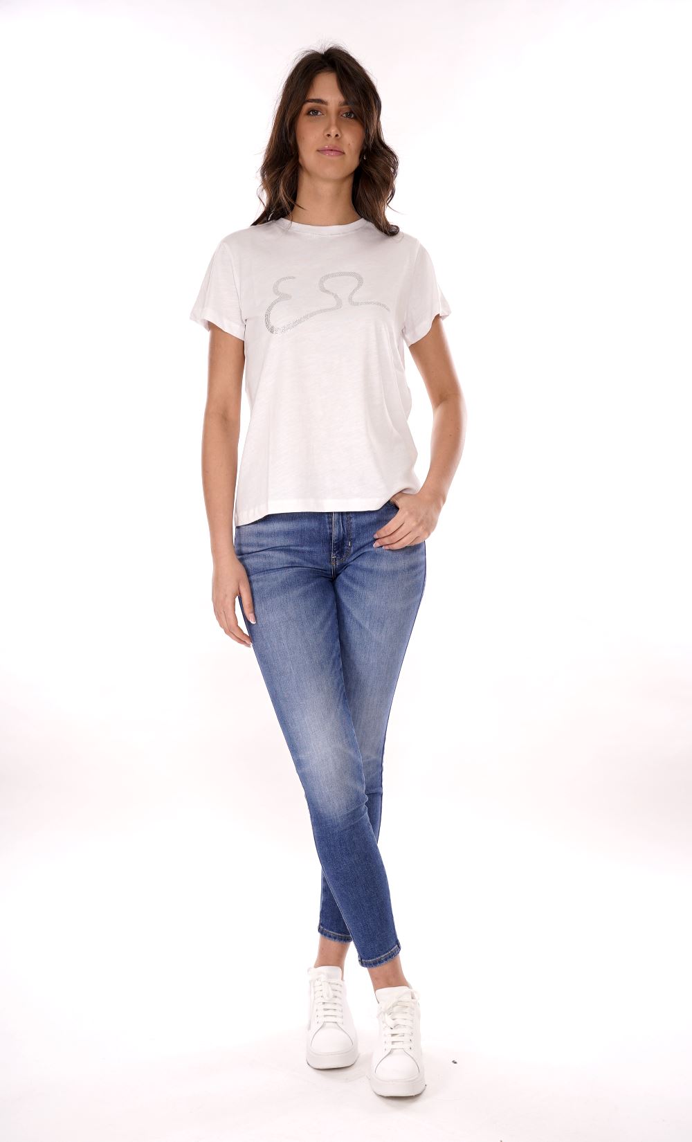 T-shirt YES-ZEE da Donna - bianco T264TL00101