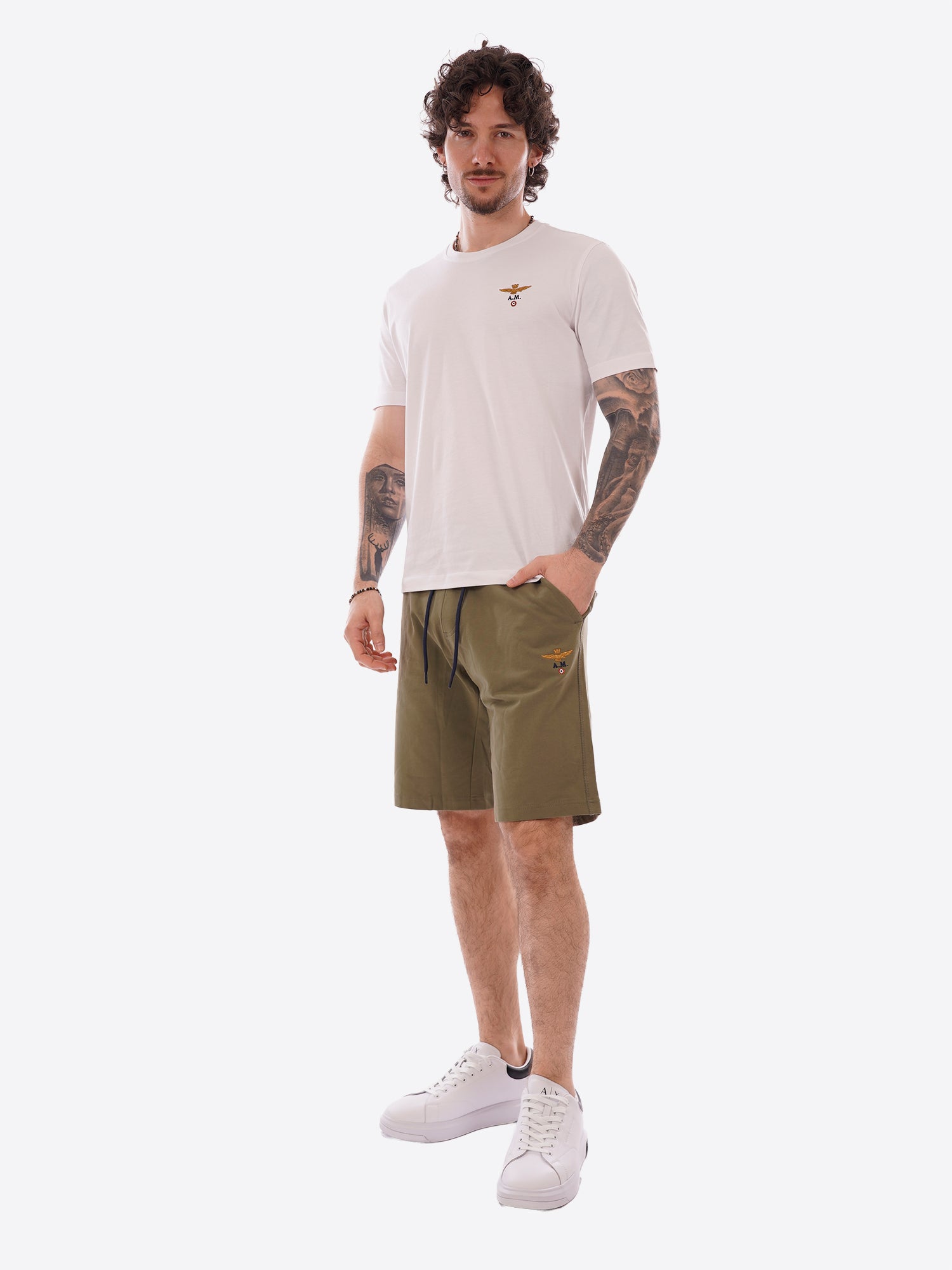 Bermuda AERONAUTICA MILITARE da Uomo - verde BF003207304 VERDE