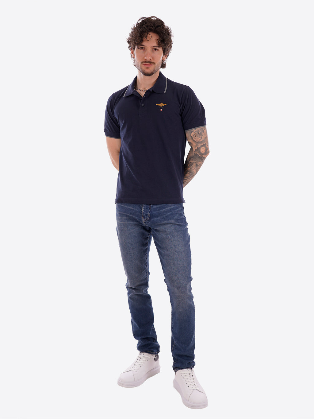 Polo maniche corte AERONAUTICA MILITARE da Uomo - blu PO130808184 BLU