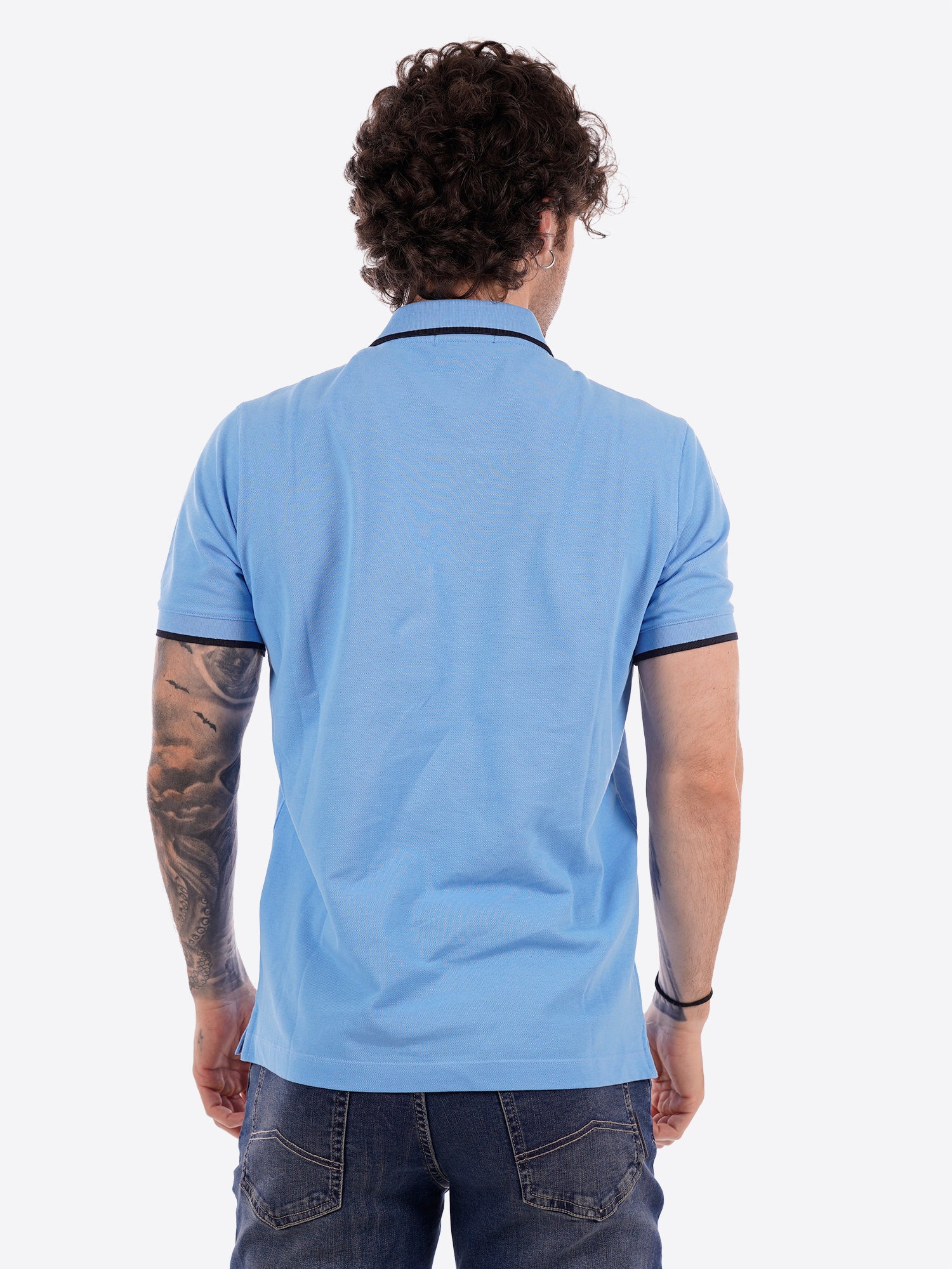 Polo maniche corte AERONAUTICA MILITARE da Uomo - blu PO130821324 CELESTE