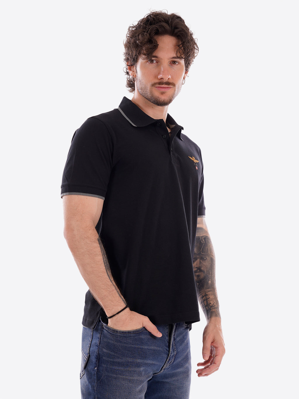 Polo maniche corte AERONAUTICA MILITARE da Uomo - nero PO130834300 NEROQ