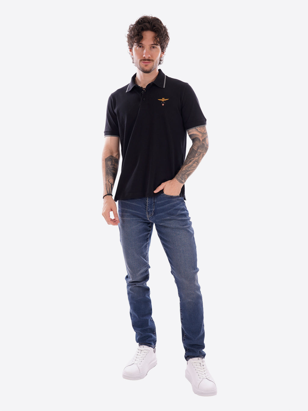 Polo maniche corte AERONAUTICA MILITARE da Uomo - nero PO130834300 NEROQ
