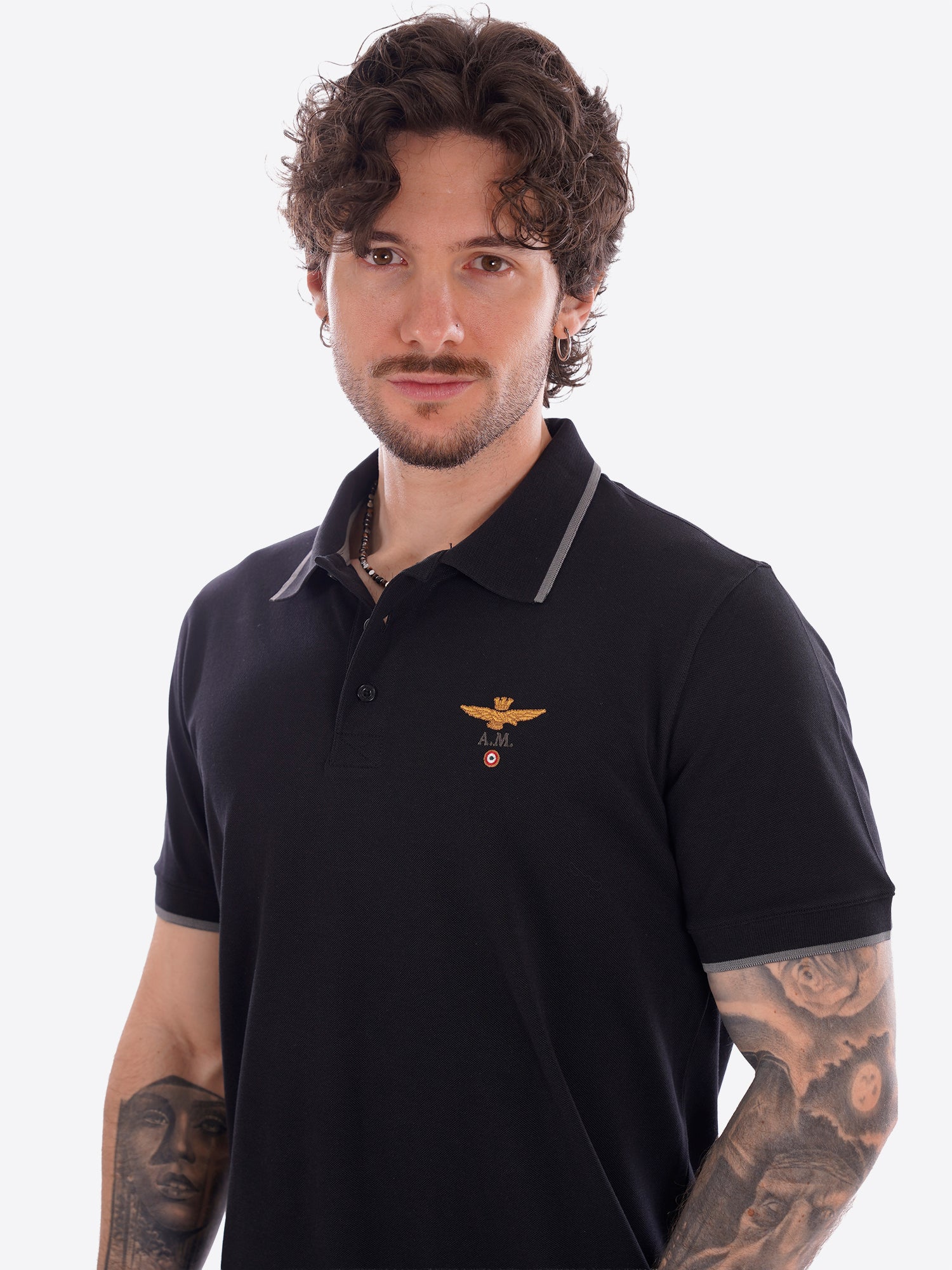 Polo maniche corte AERONAUTICA MILITARE da Uomo - nero PO130834300 NEROQ