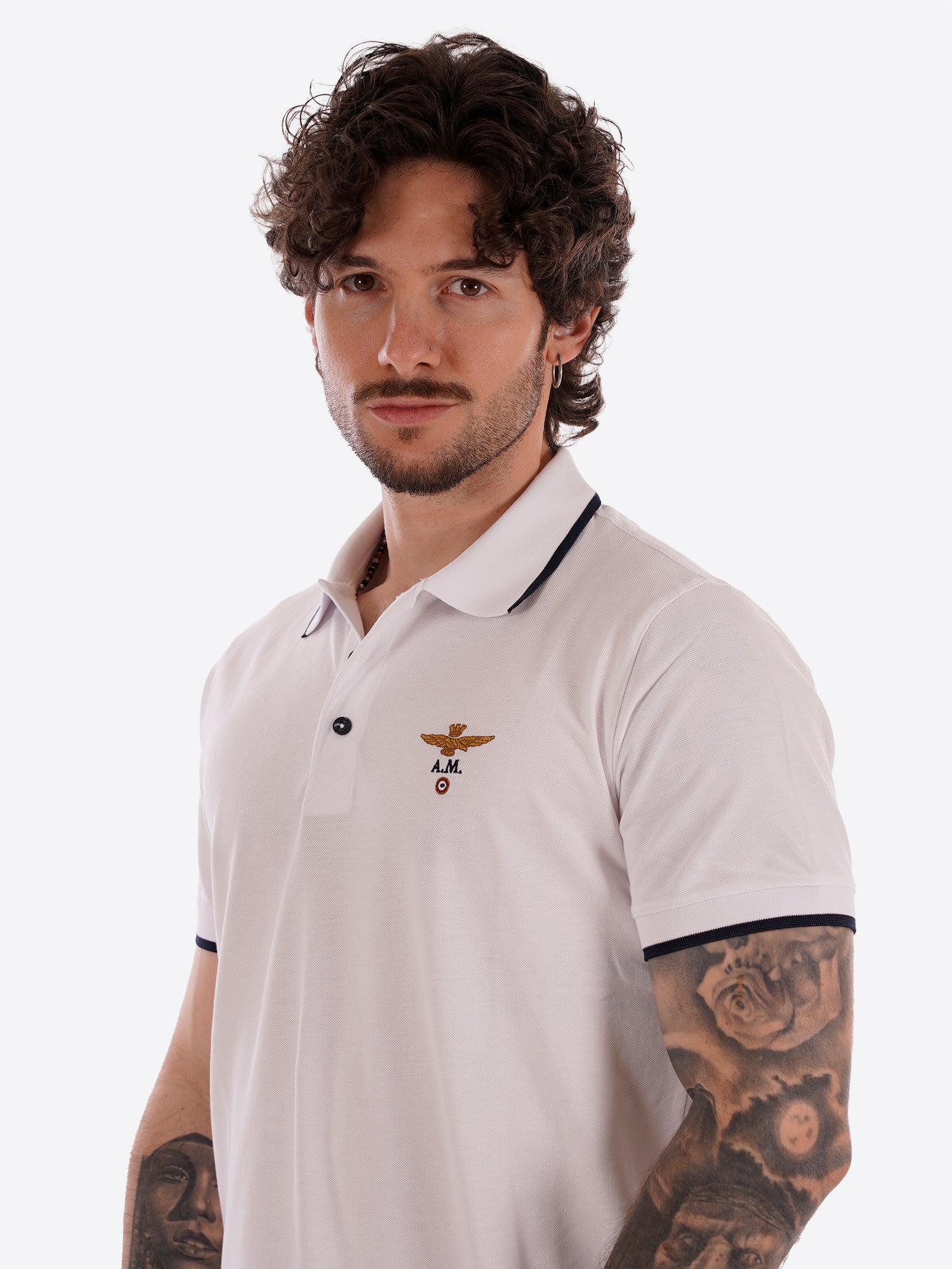 Polo maniche corte AERONAUTICA MILITARE da Uomo - bianco PO130873062 BIANCO
