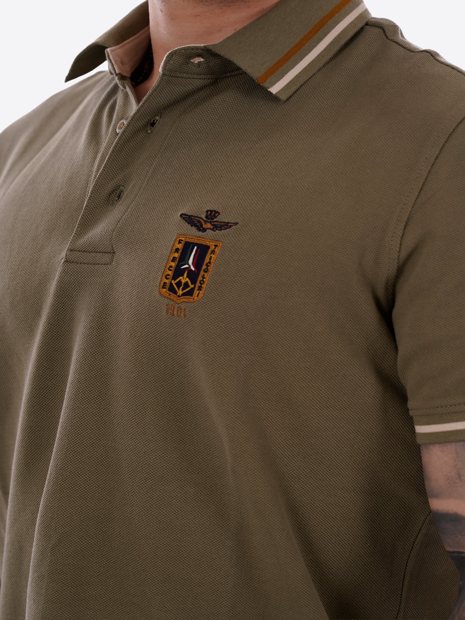 Polo maniche corte AERONAUTICA MILITARE da Uomo - verde PO191407304 VERDE