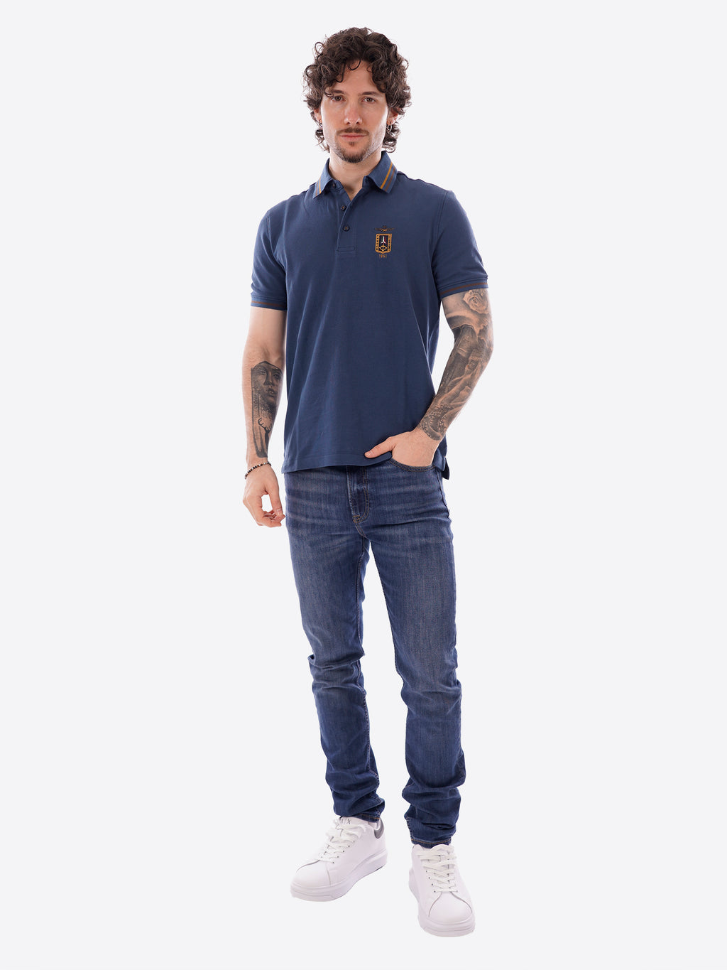 Polo maniche corte AERONAUTICA MILITARE da Uomo - blu PO191421315 BLUAVIO