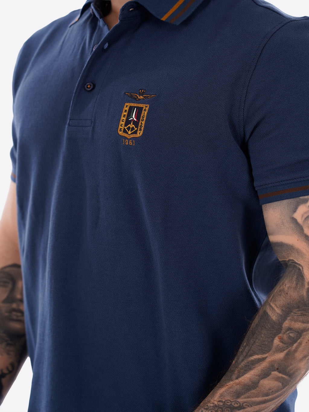 Polo maniche corte AERONAUTICA MILITARE da Uomo - blu PO191421315 BLUAVIO