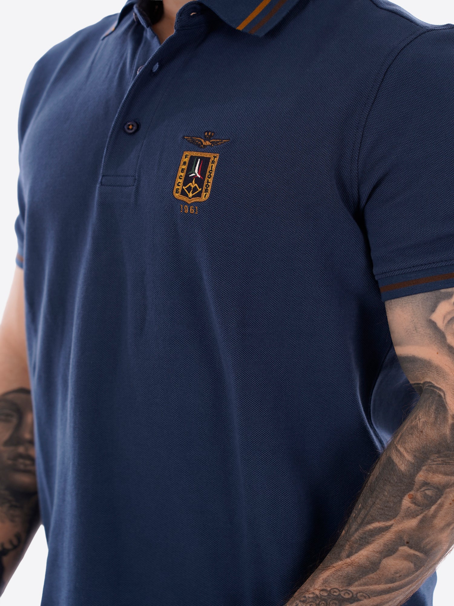 Polo maniche corte AERONAUTICA MILITARE da Uomo - blu PO191421315 BLUAVIO