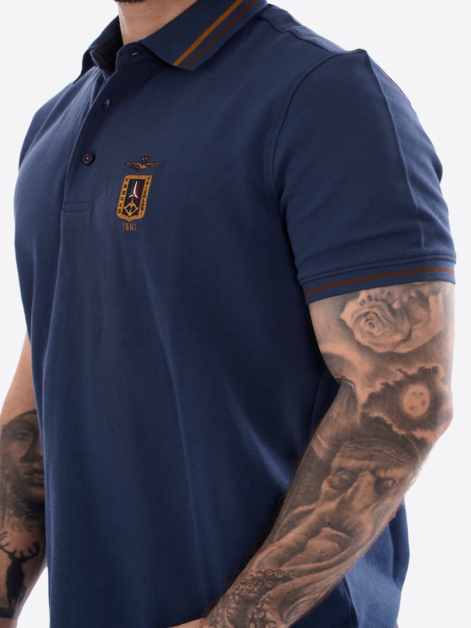 Polo maniche corte AERONAUTICA MILITARE da Uomo - blu PO191421315 BLUAVIO