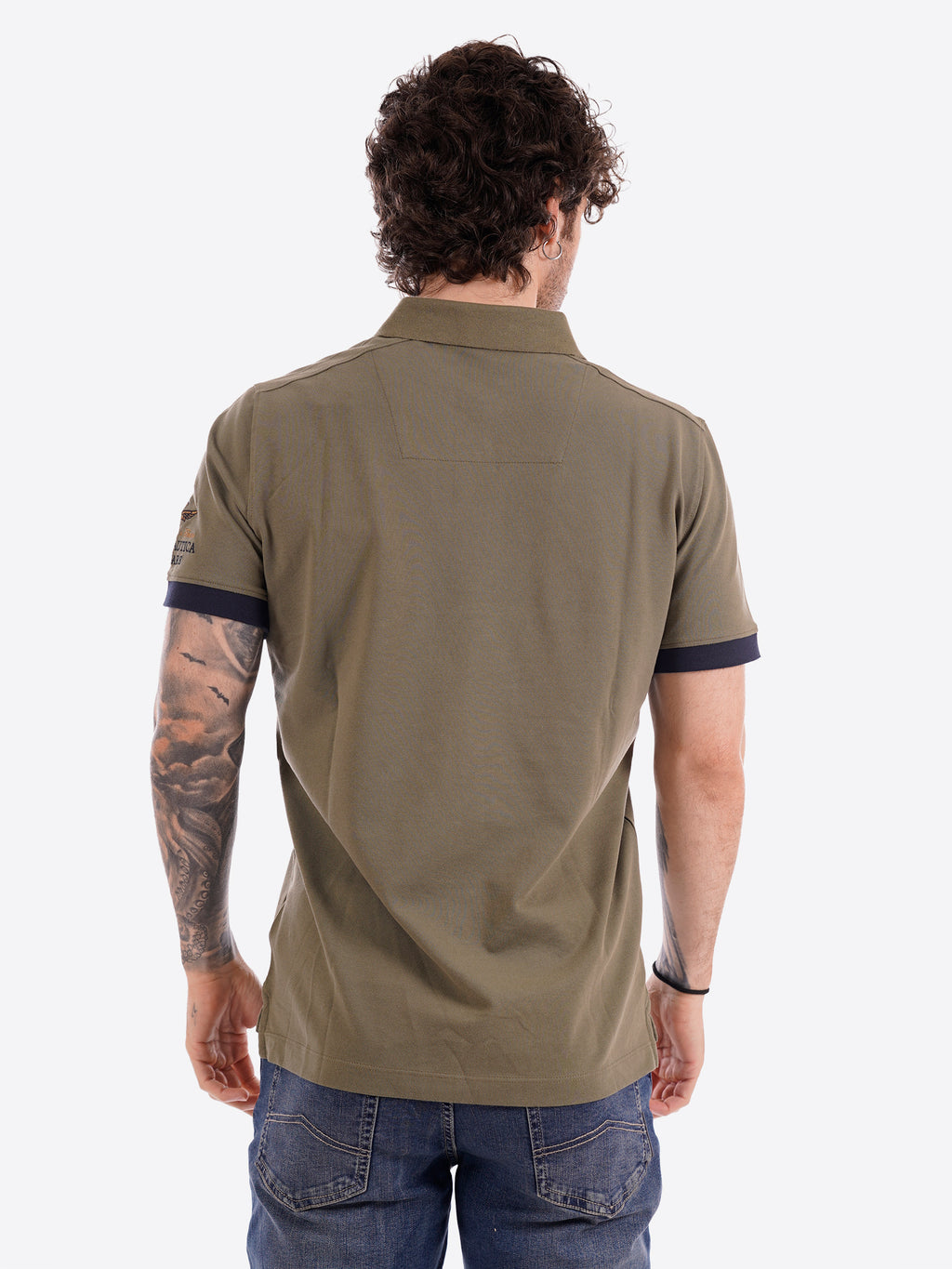 Polo maniche corte AERONAUTICA MILITARE da Uomo - verde PO191507304 VERDE