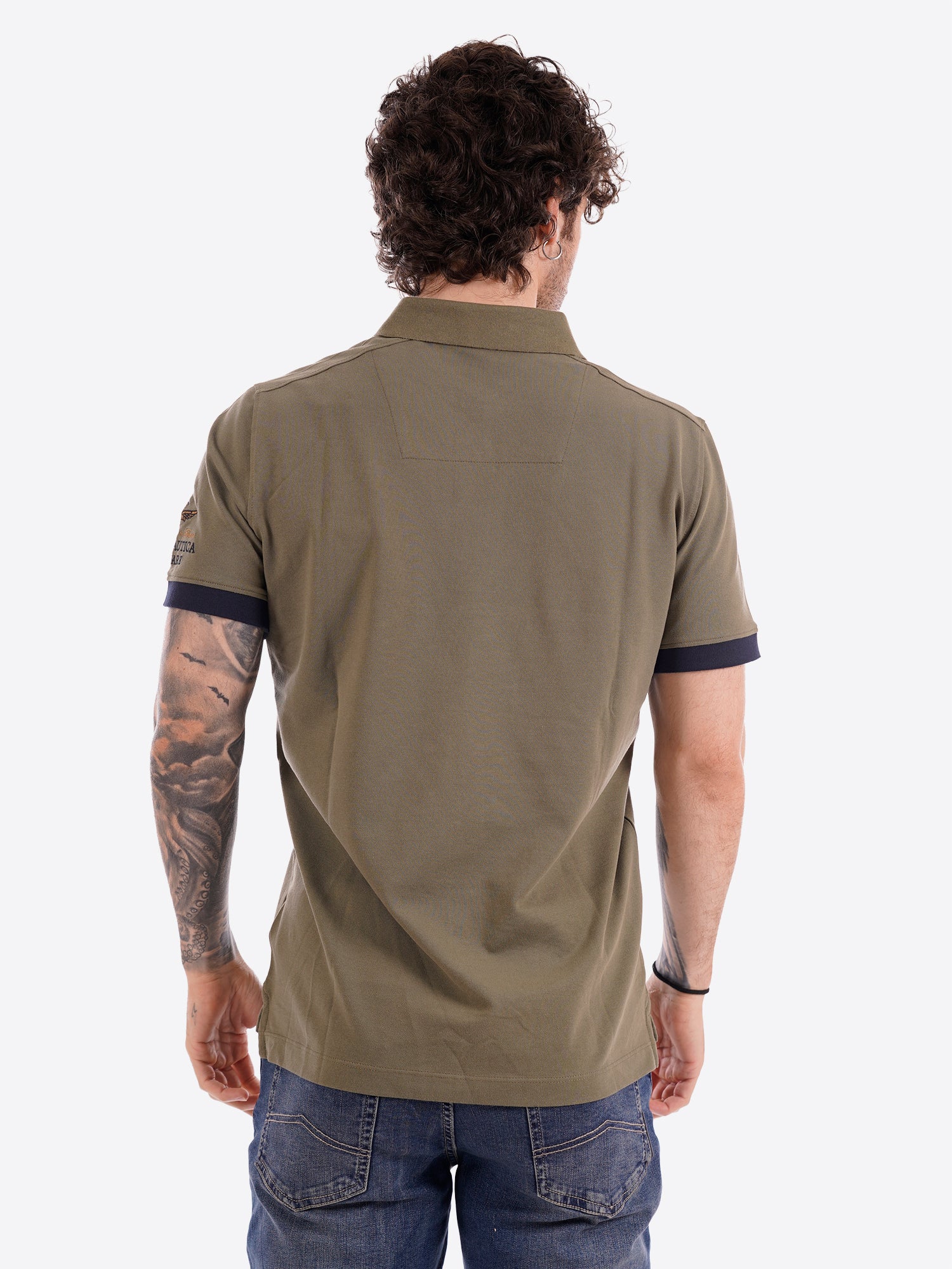 Polo maniche corte AERONAUTICA MILITARE da Uomo - verde PO191507304 VERDE