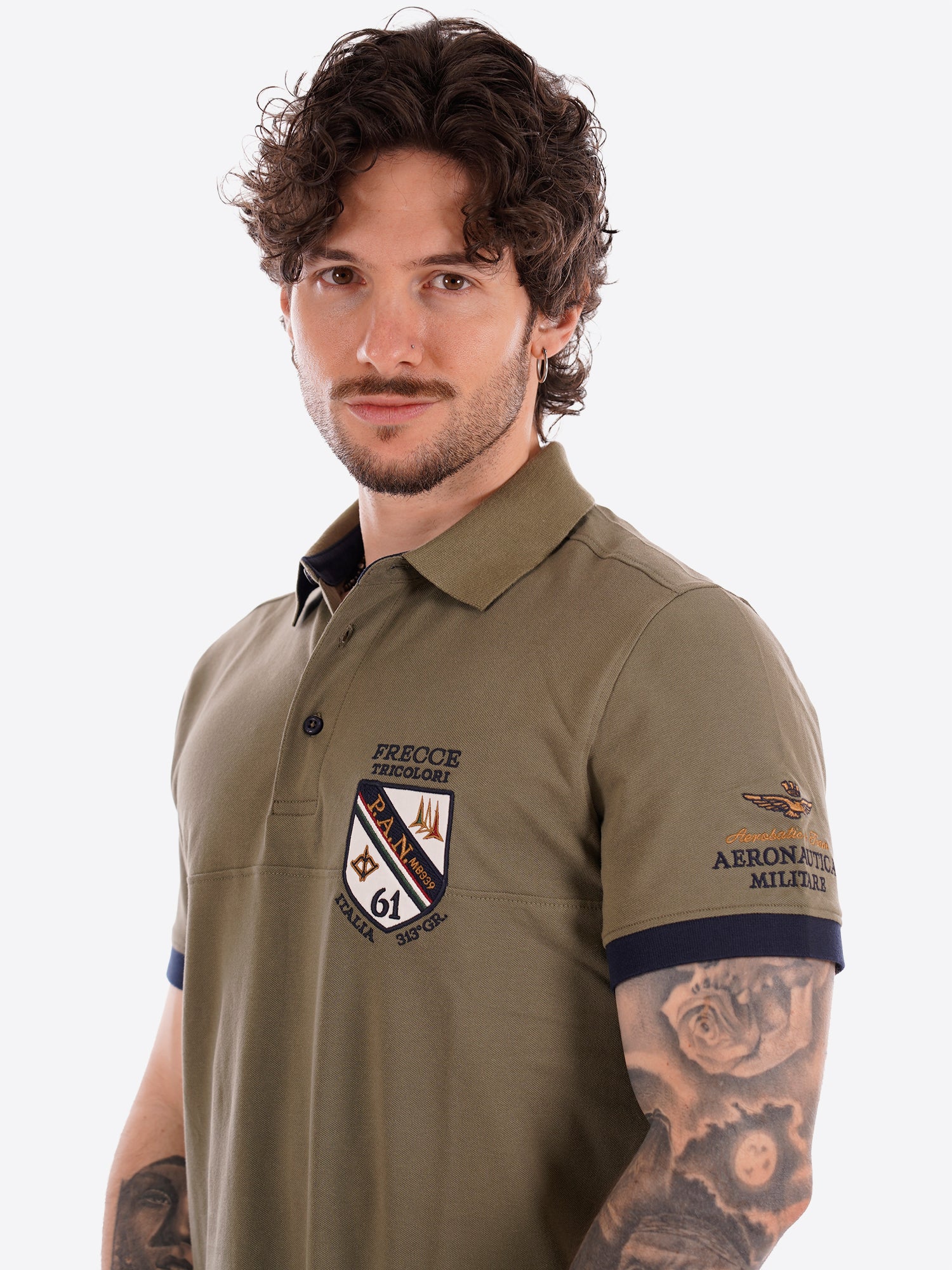 Polo maniche corte AERONAUTICA MILITARE da Uomo - verde PO191507304 VERDE