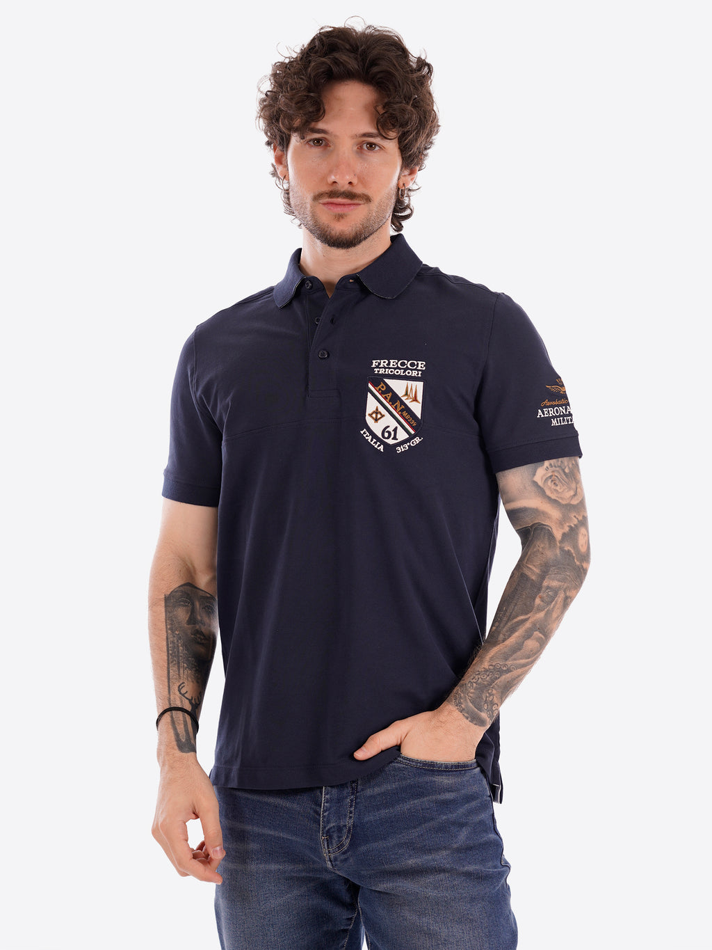Polo maniche corte AERONAUTICA MILITARE da Uomo - blu PO191508184 BLU