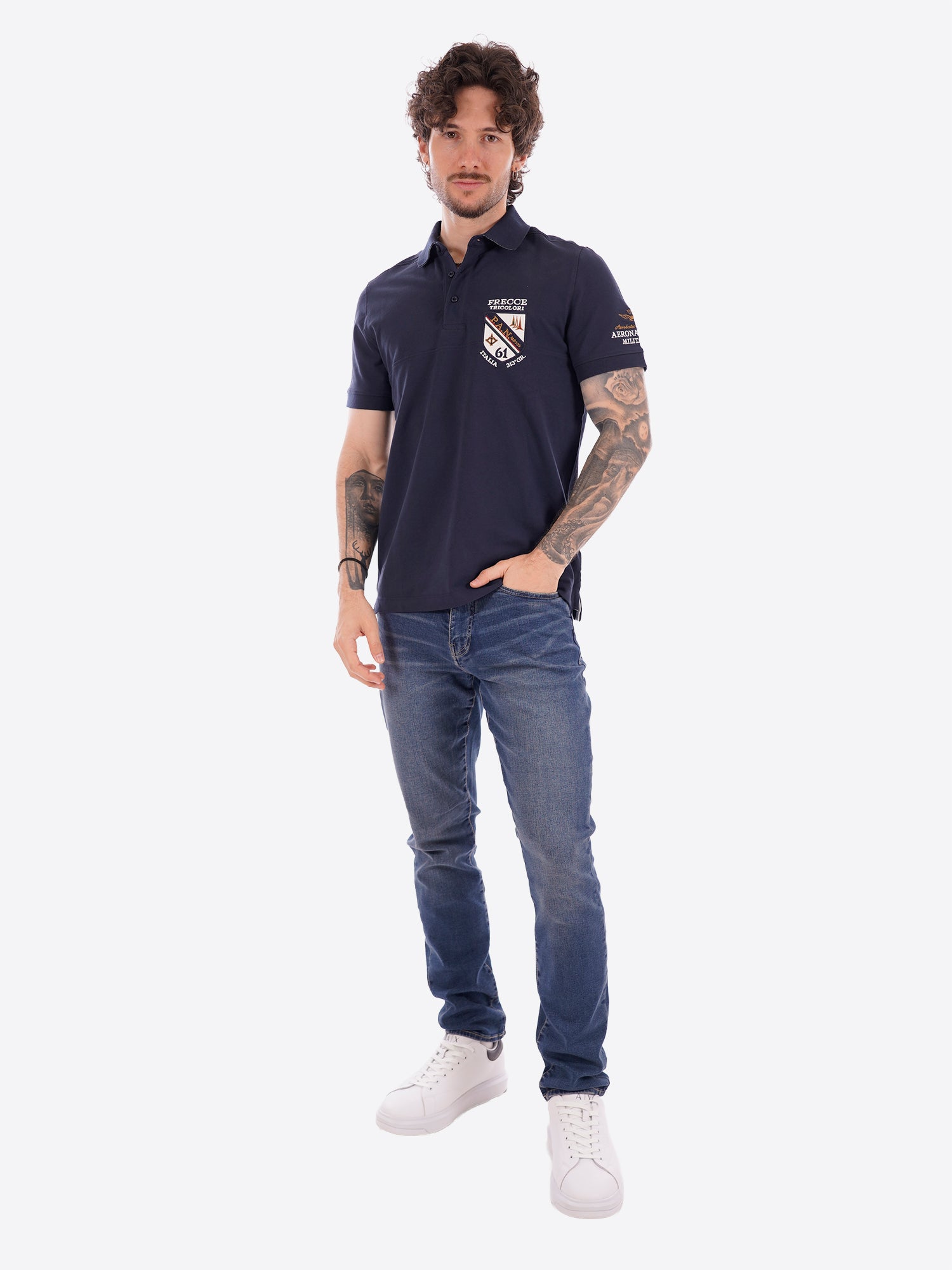 Polo maniche corte AERONAUTICA MILITARE da Uomo - blu PO191508184 BLU