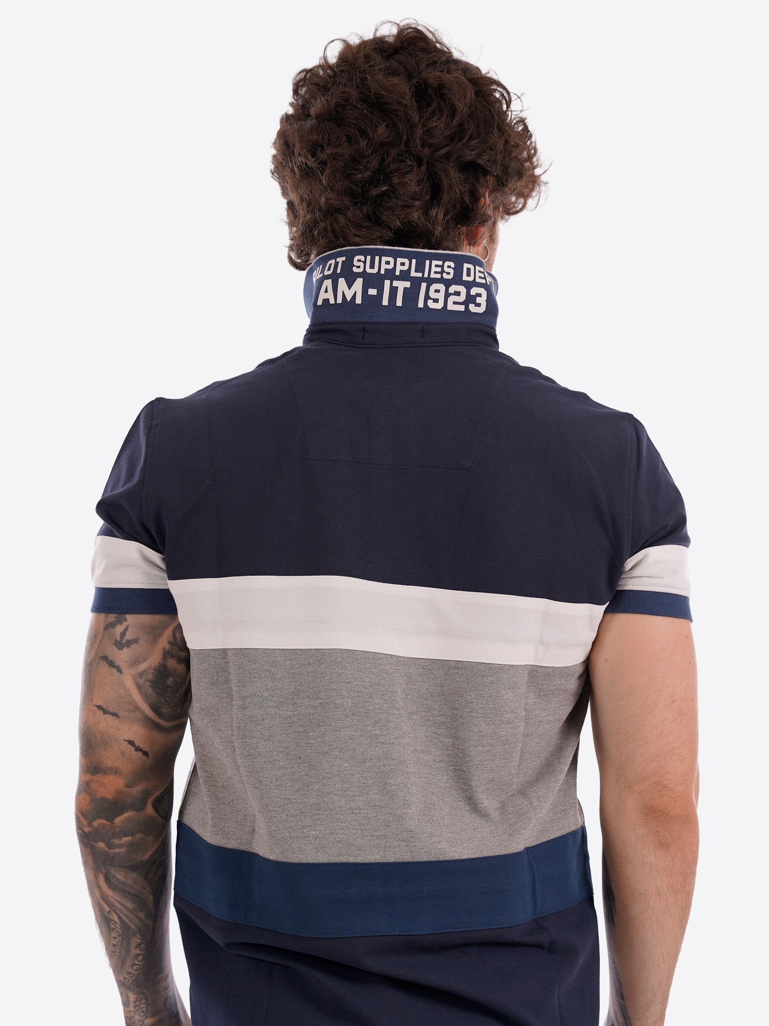 Polo maniche corte AERONAUTICA MILITARE da Uomo - blu PO191694727 BLUGRIGIO