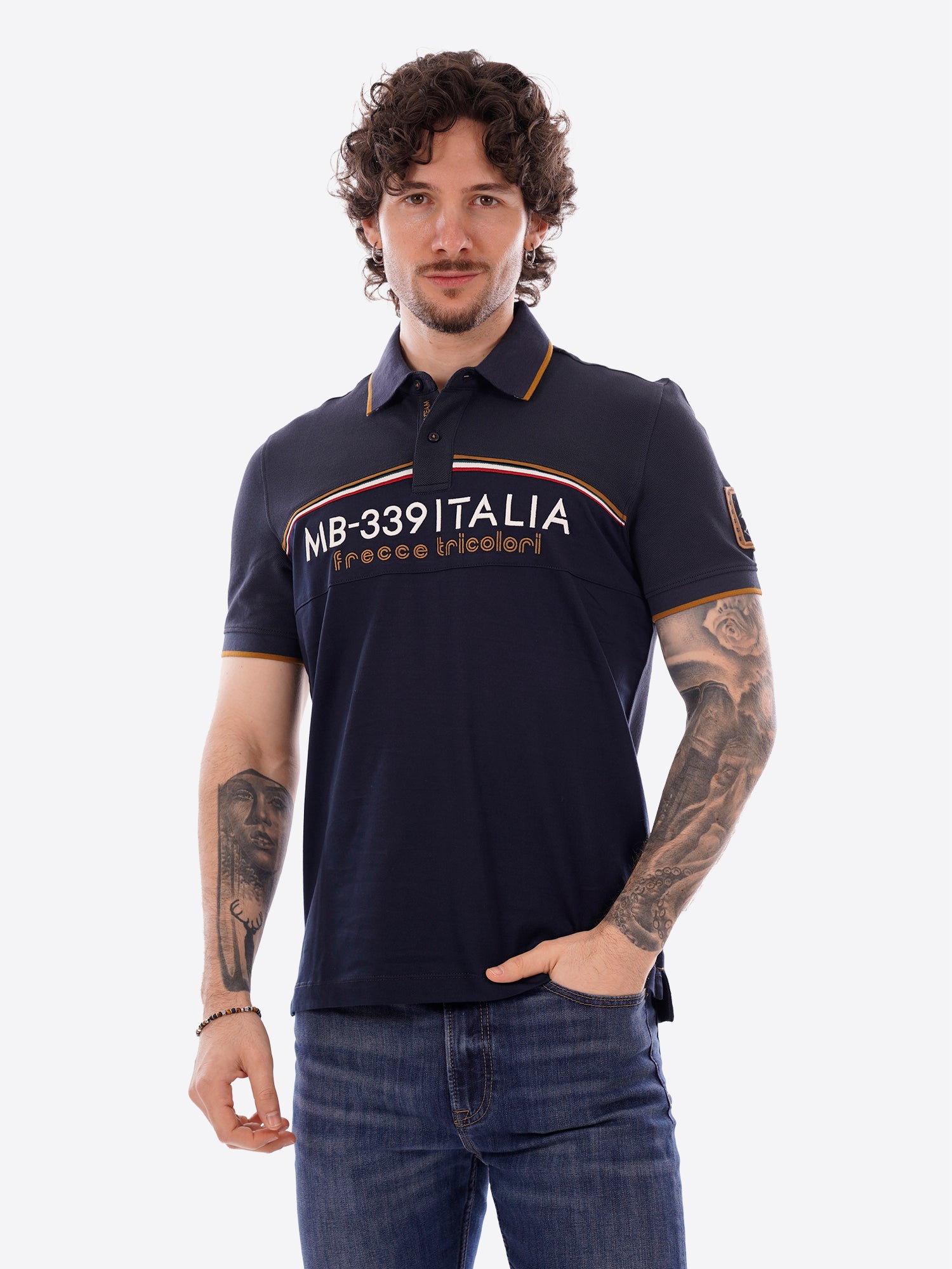 Polo maniche corte AERONAUTICA MILITARE da Uomo - blu PO192408184 BLU