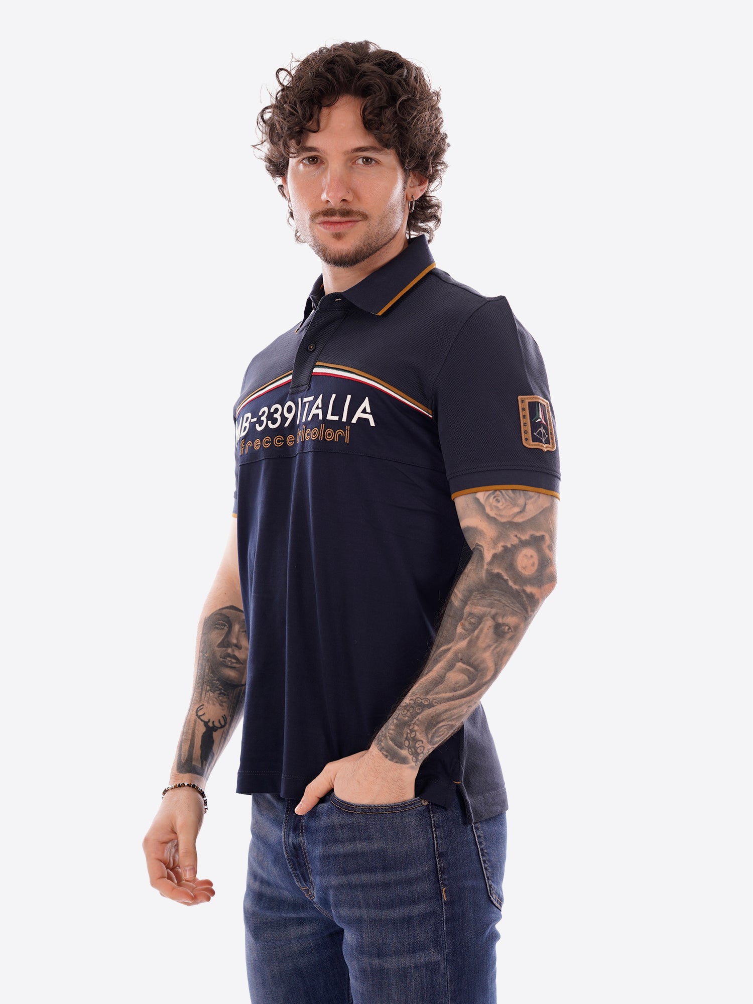 Polo maniche corte AERONAUTICA MILITARE da Uomo - blu PO192408184 BLU