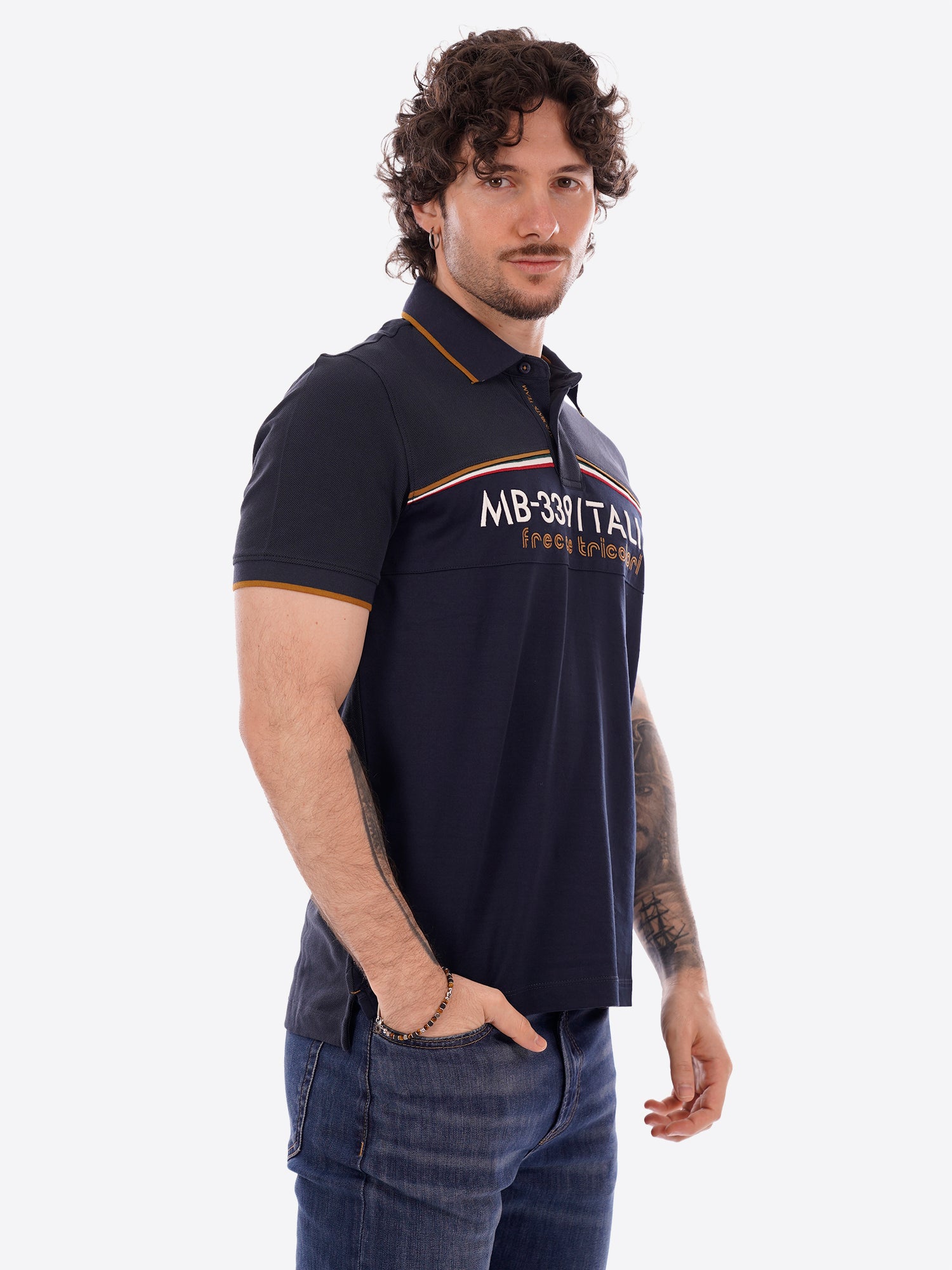 Polo maniche corte AERONAUTICA MILITARE da Uomo - blu PO192408184 BLU