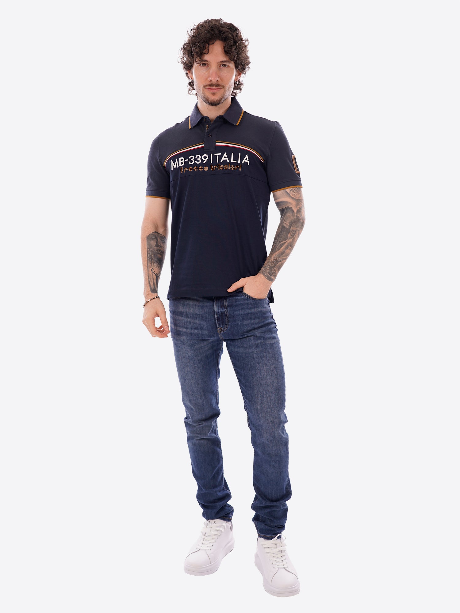 Polo maniche corte AERONAUTICA MILITARE da Uomo - blu PO192408184 BLU