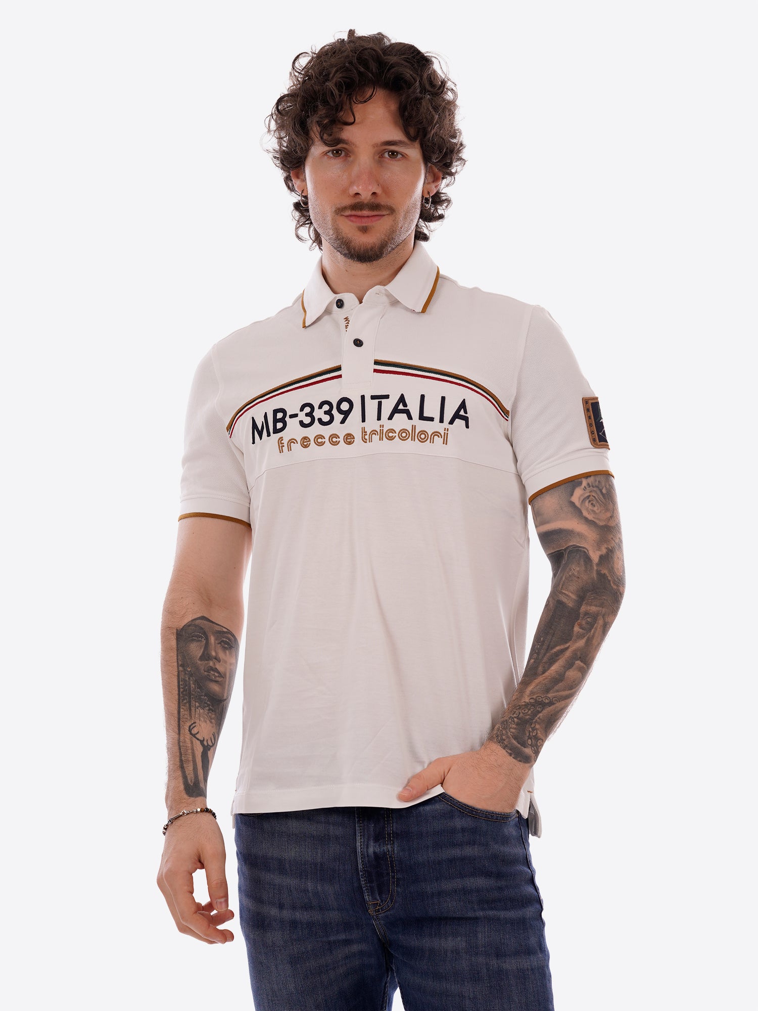 Polo maniche corte AERONAUTICA MILITARE da Uomo - bianco PO192473062 BIANCO