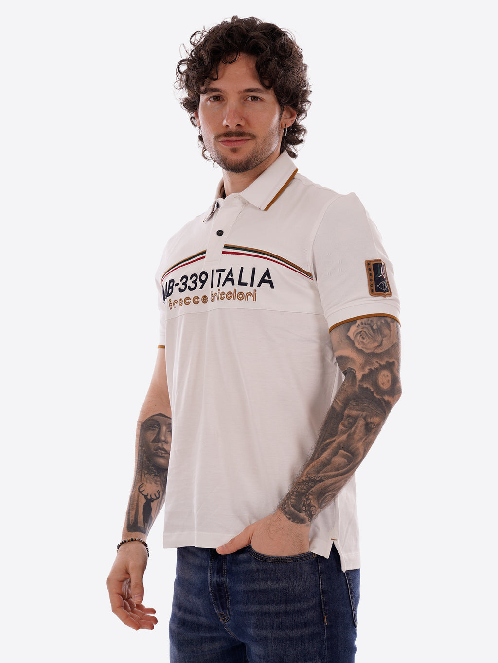 Polo maniche corte AERONAUTICA MILITARE da Uomo - bianco PO192473062 BIANCO