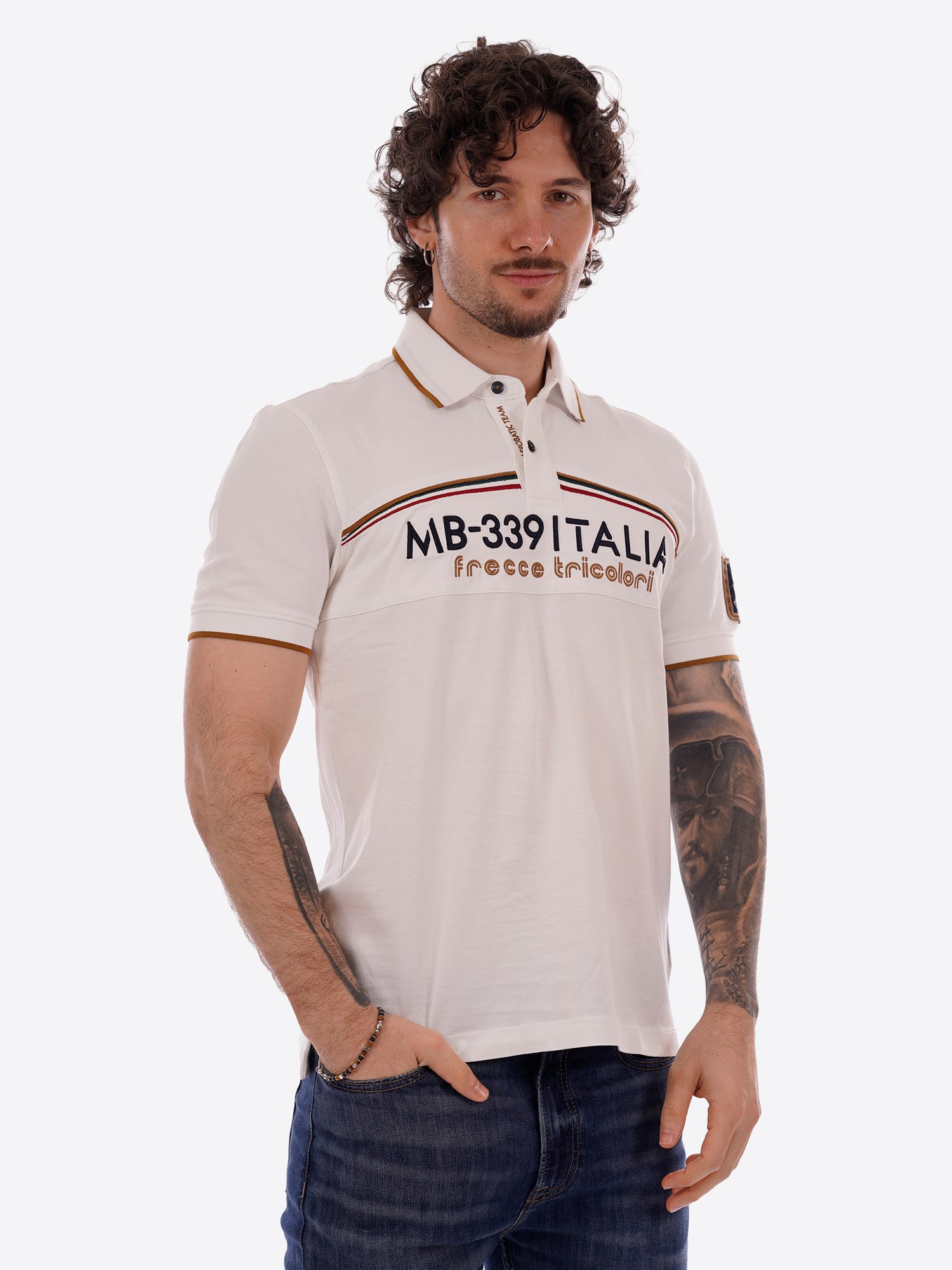 Polo maniche corte AERONAUTICA MILITARE da Uomo - bianco PO192473062 BIANCO