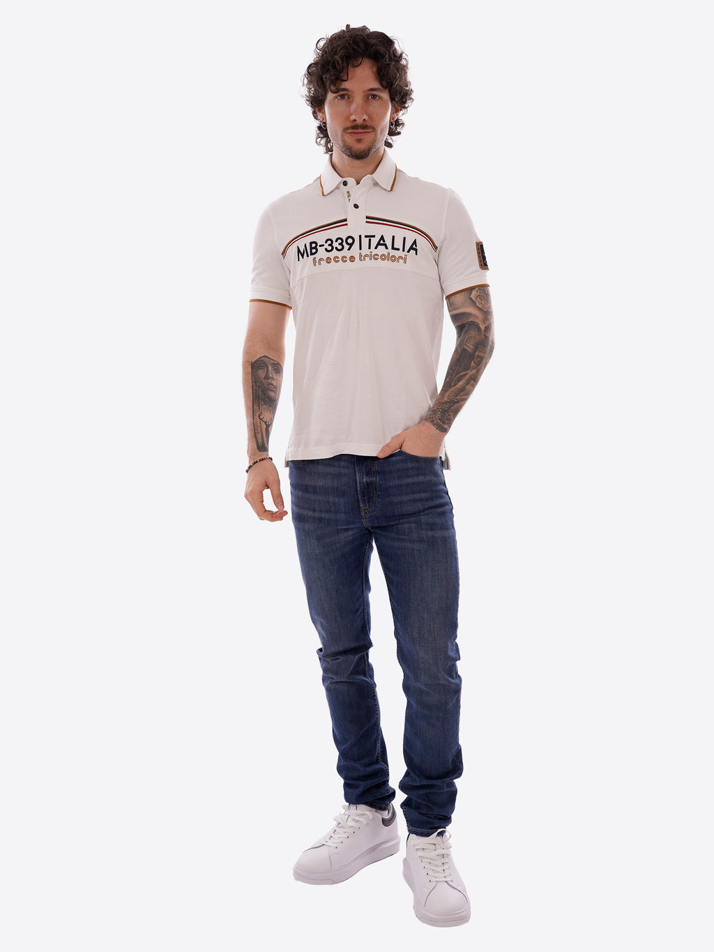 Polo maniche corte AERONAUTICA MILITARE da Uomo - bianco PO192473062 BIANCO