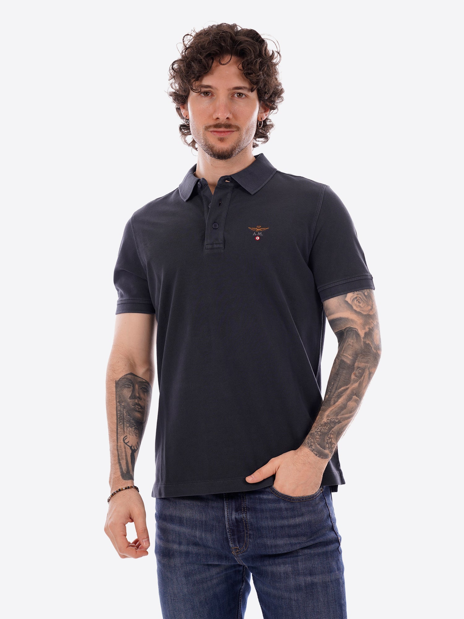 Polo maniche corte AERONAUTICA MILITARE da Uomo - blu PO192508184 BLU