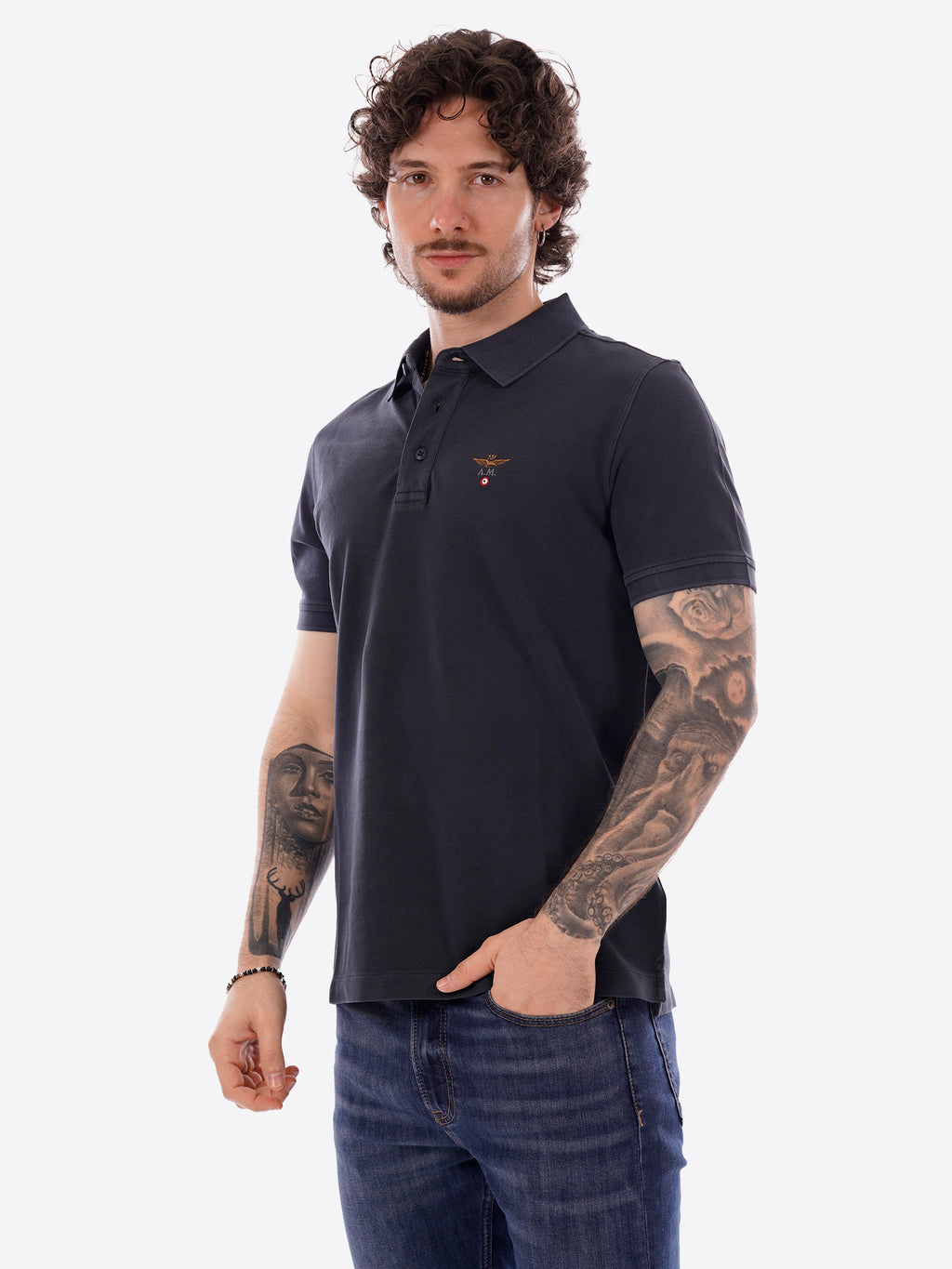 Polo maniche corte AERONAUTICA MILITARE da Uomo - blu PO192508184 BLU