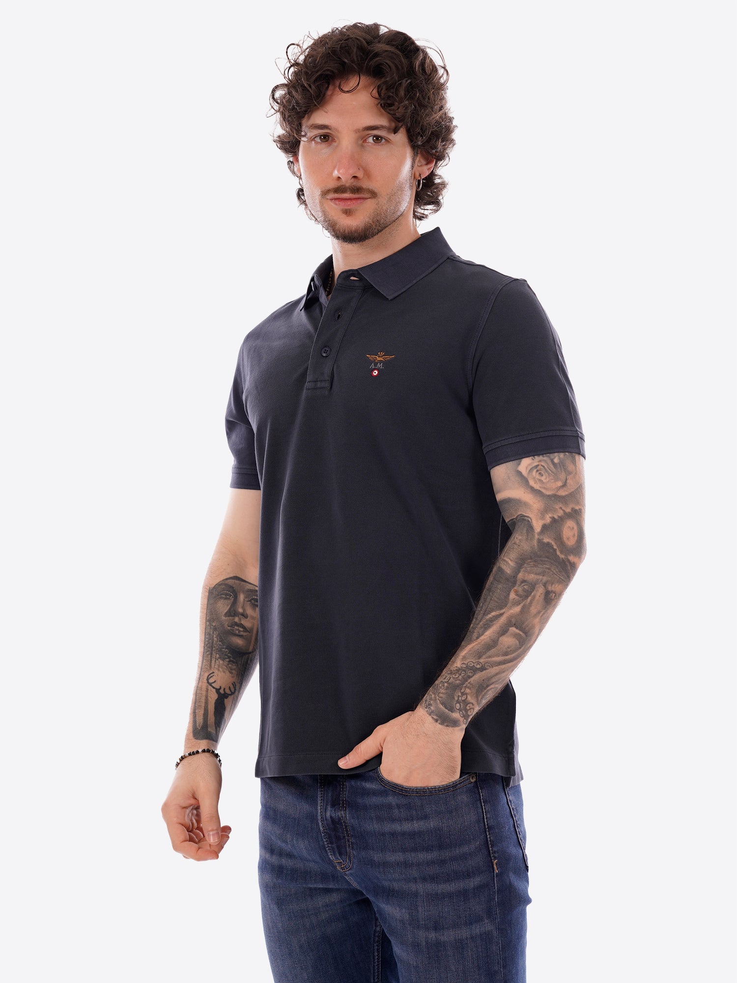 Polo maniche corte AERONAUTICA MILITARE da Uomo - blu PO192508184 BLU