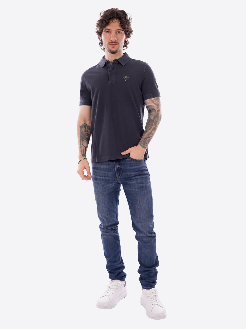 Polo maniche corte AERONAUTICA MILITARE da Uomo - blu PO192508184 BLU