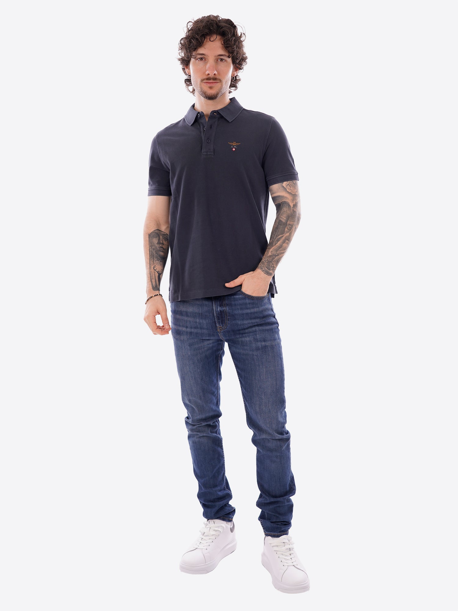 Polo maniche corte AERONAUTICA MILITARE da Uomo - blu PO192508184 BLU