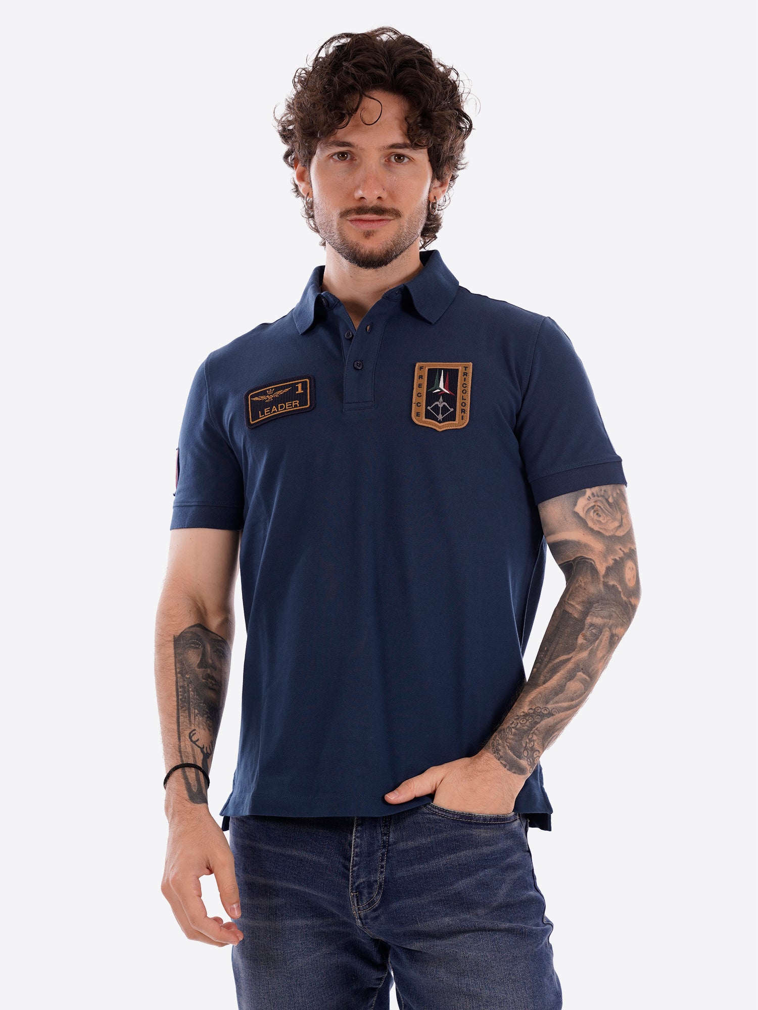 Polo maniche corte AERONAUTICA MILITARE da Uomo - blu PO192721315 BLUAVIO