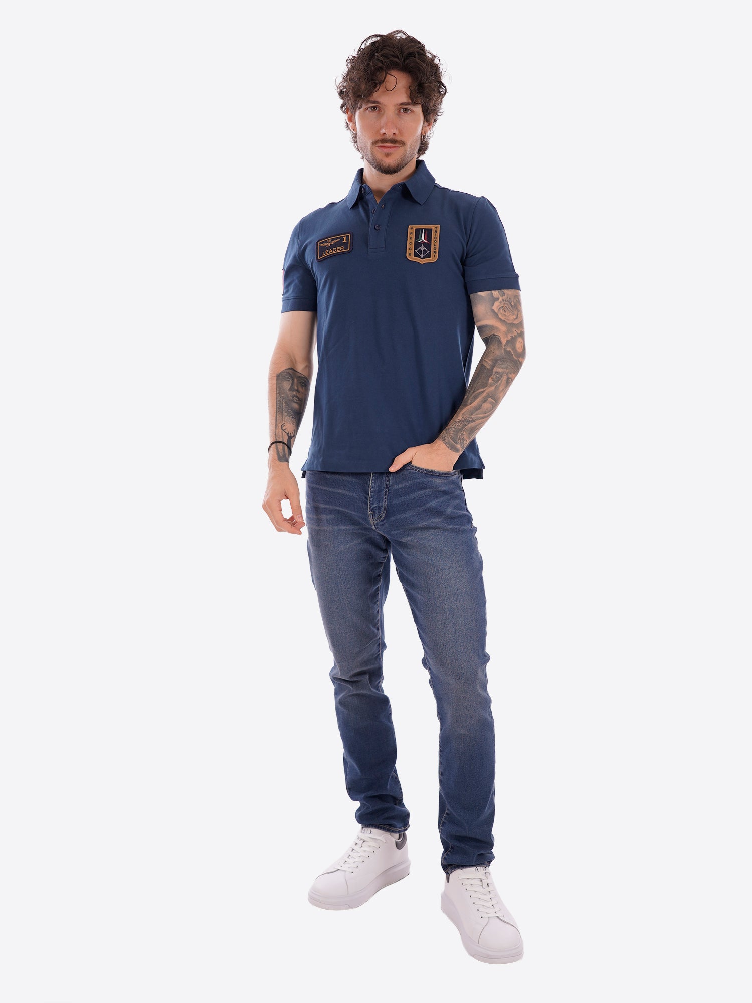 Polo maniche corte AERONAUTICA MILITARE da Uomo - blu PO192721315 BLUAVIO