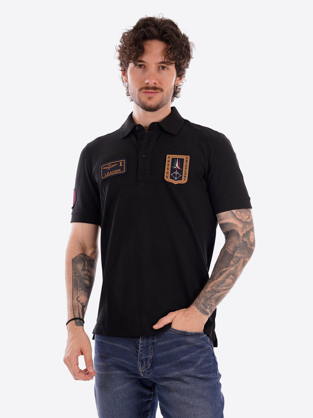 Polo maniche corte AERONAUTICA MILITARE da Uomo - nero PO192734300 NERO