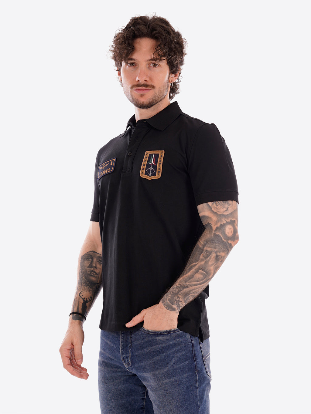 Polo maniche corte AERONAUTICA MILITARE da Uomo - nero PO192734300 NERO