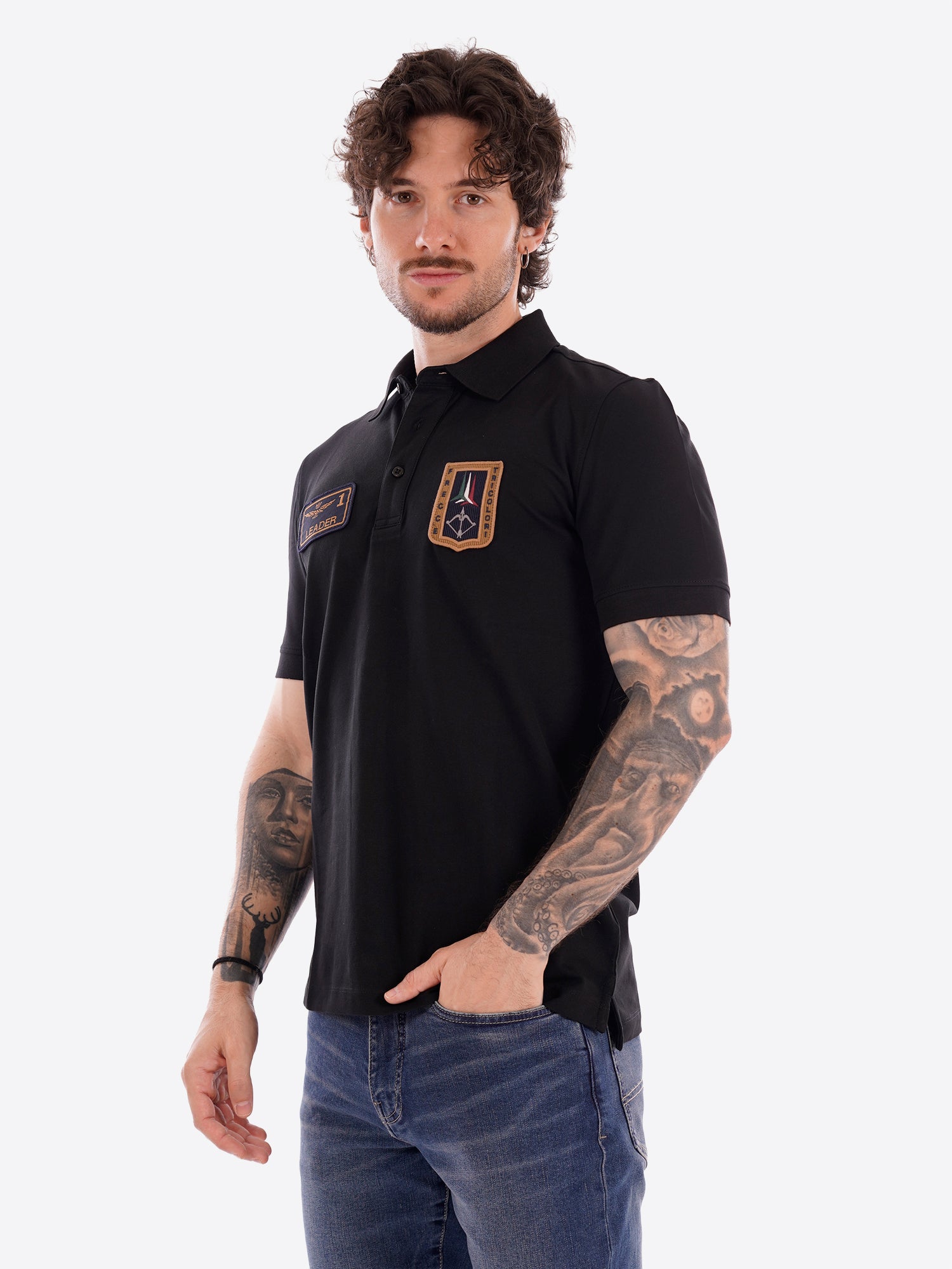 Polo maniche corte AERONAUTICA MILITARE da Uomo - nero PO192734300 NERO