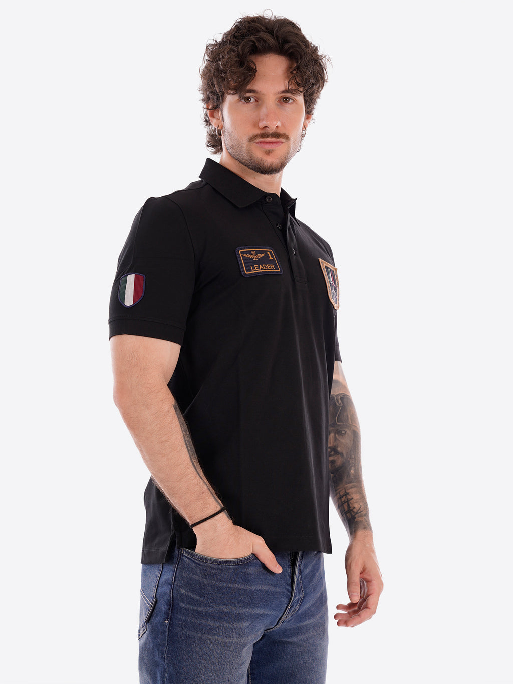 Polo maniche corte AERONAUTICA MILITARE da Uomo - nero PO192734300 NERO