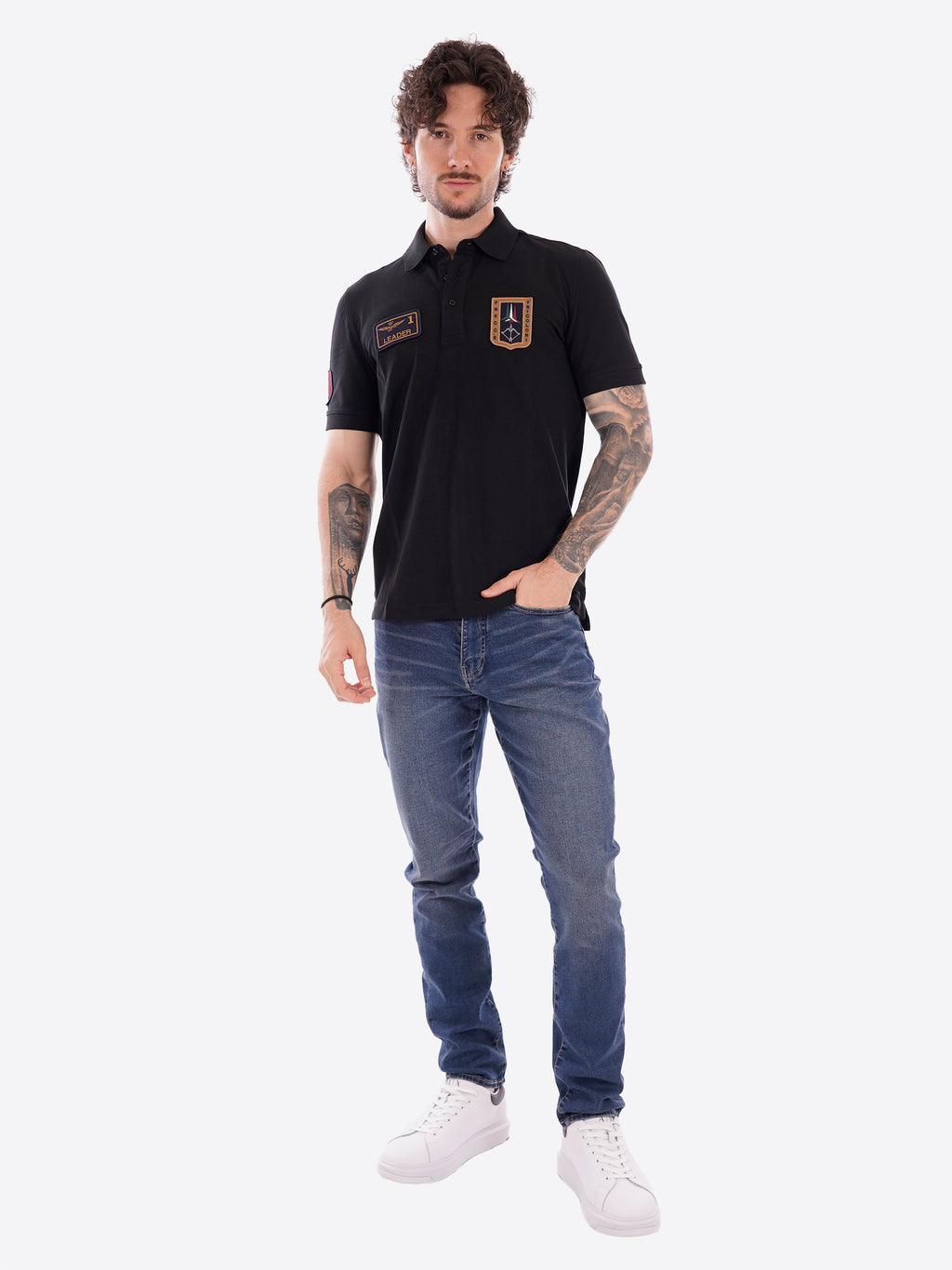 Polo maniche corte AERONAUTICA MILITARE da Uomo - nero PO192734300 NERO